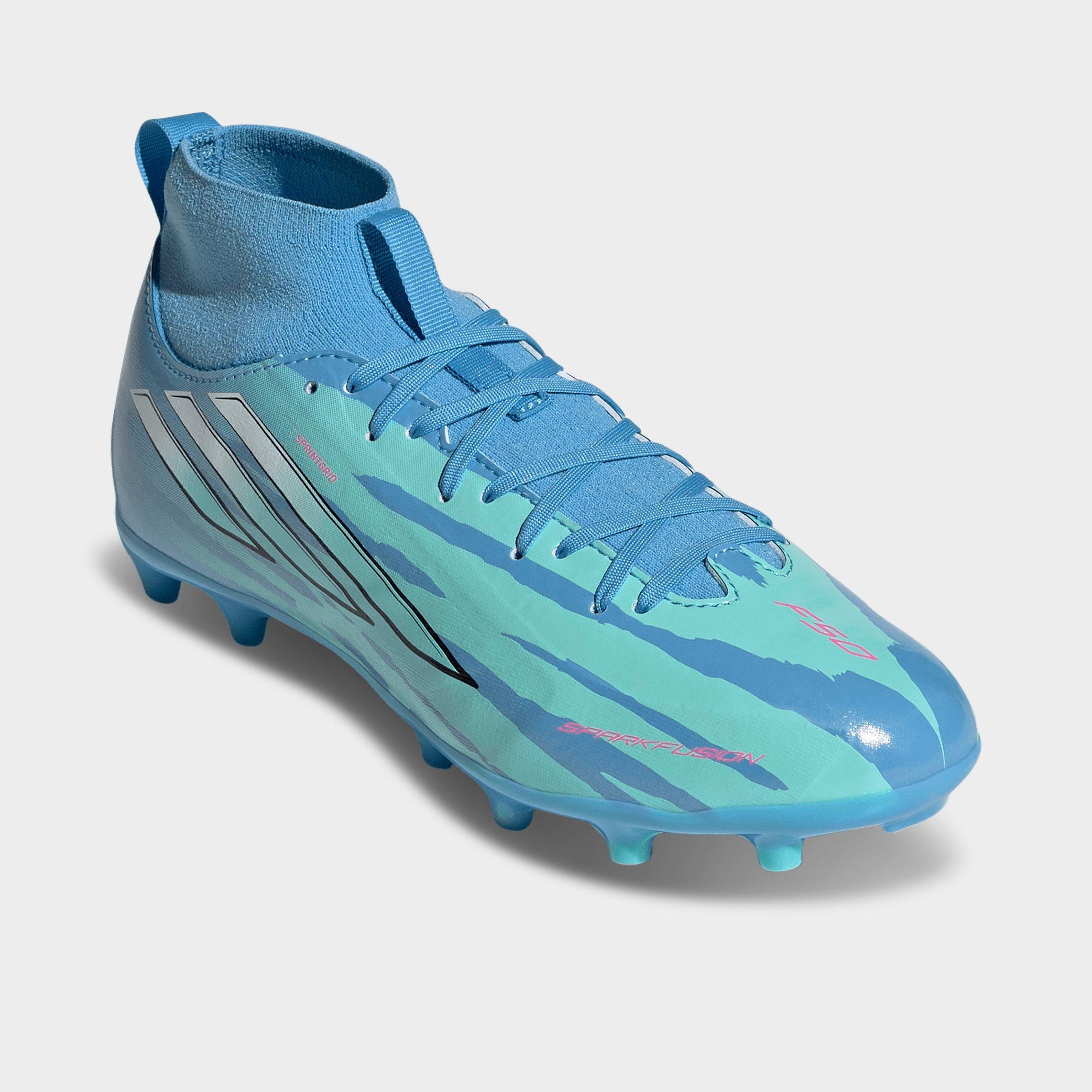 Big Kids' adidas F50 Sparkfusion Trinity Rodman League Firm Ground and Artificial Grass Mid Cut Soccer Cleats