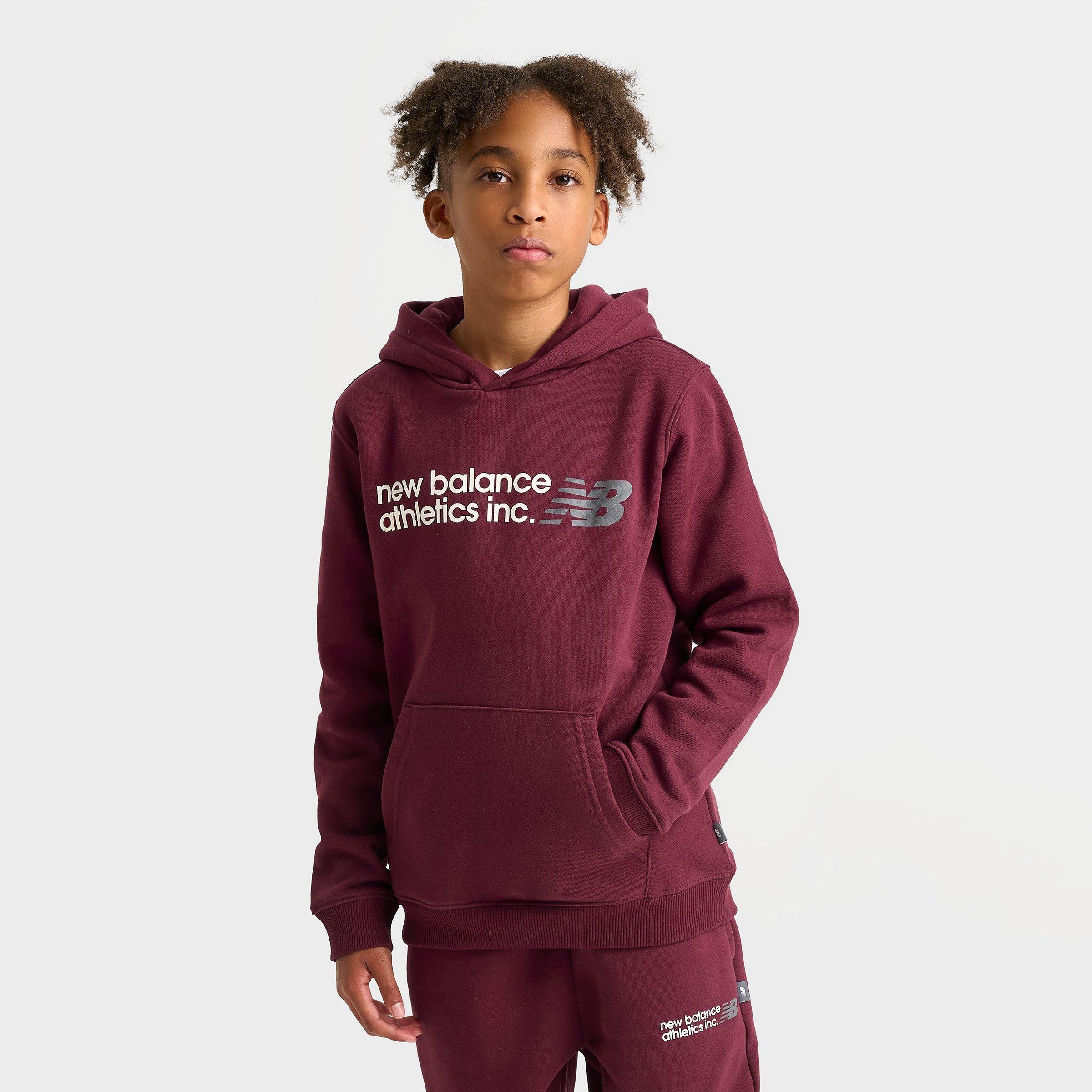 Big Kids' New Balance Linear Logo Pullover Hoodie