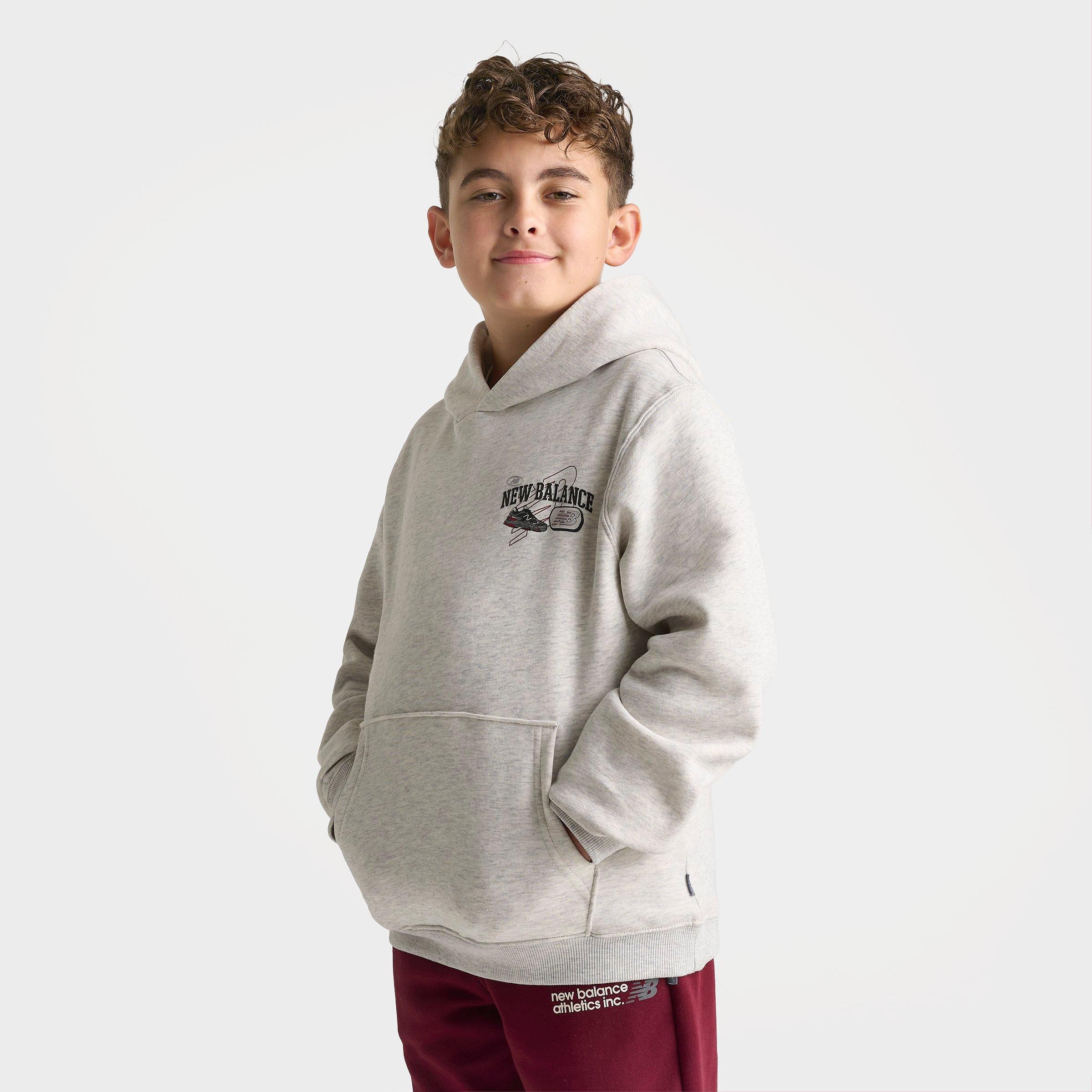 Big Kids' New Balance Multi Logo Pullover Hoodie
