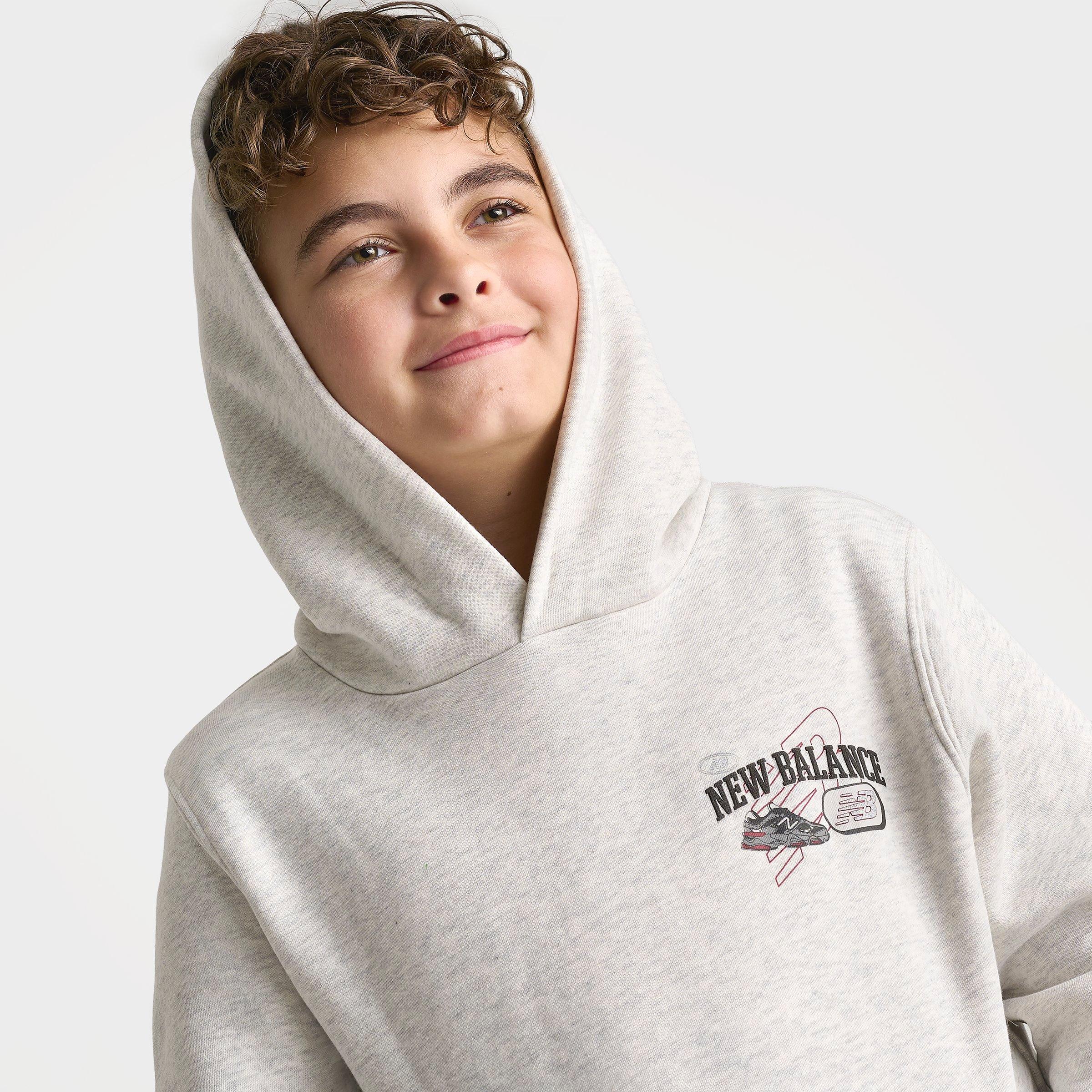 Big Kids' New Balance Multi Logo Pullover Hoodie