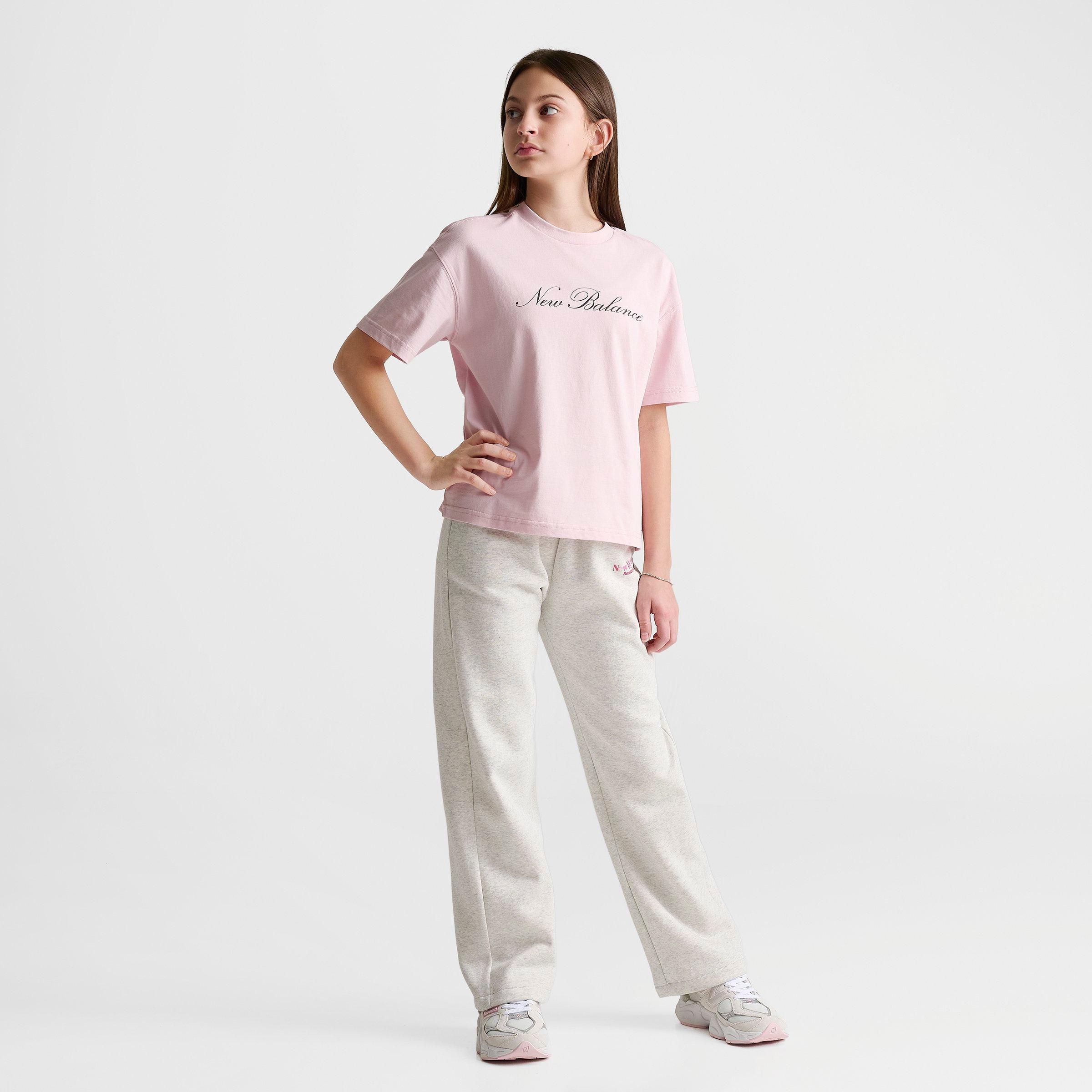 Girls' Big Kids' New Balance Bow Shoelace Graphic Boyfriend T-Shirt