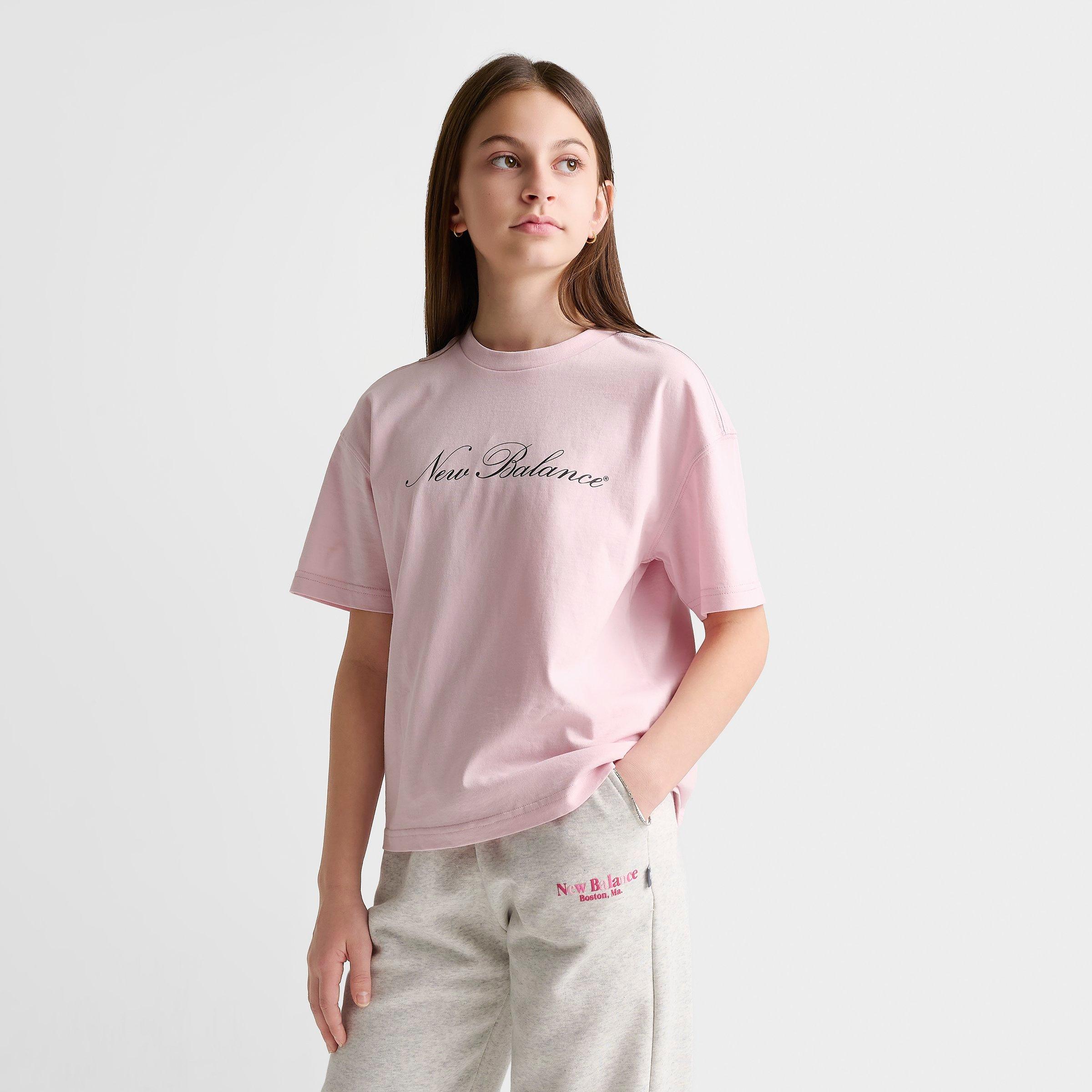 Girls' Big Kids' New Balance Bow Shoelace Graphic Boyfriend T-Shirt