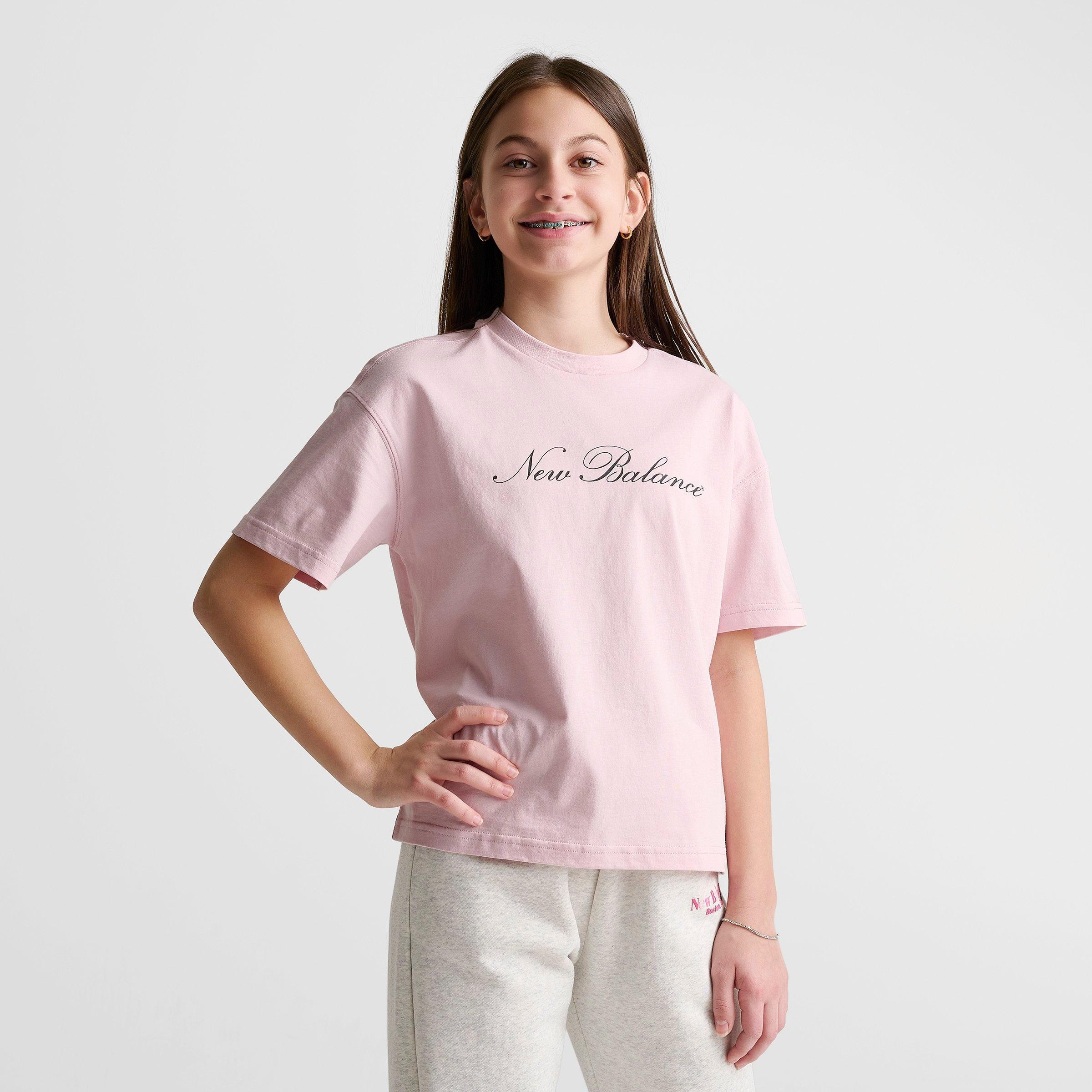 Girls' Big Kids' New Balance Bow Shoelace Graphic Boyfriend T-Shirt