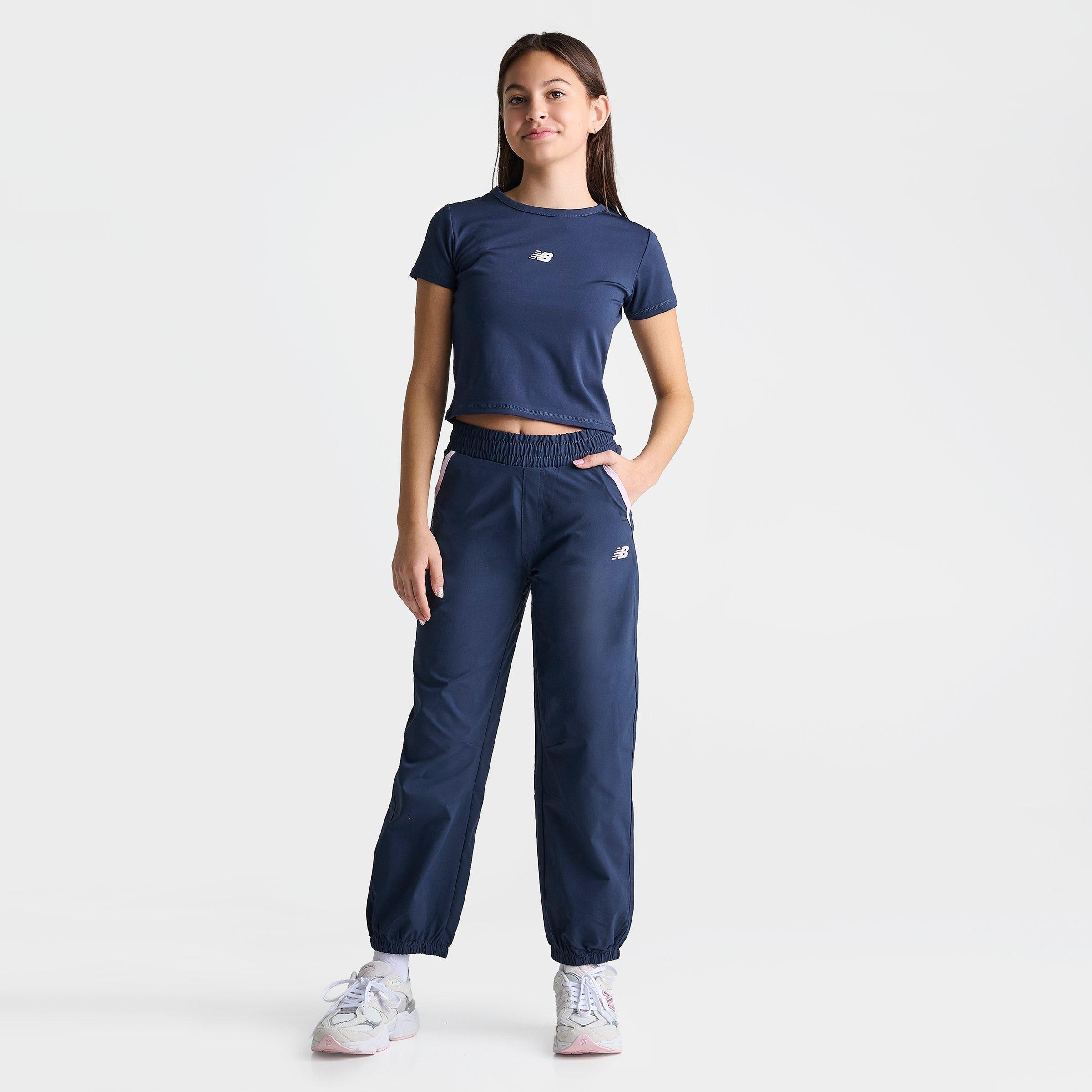Girls' Big Kids' New Balance Essential Athletic Mid-Rise Woven Jogger Pants