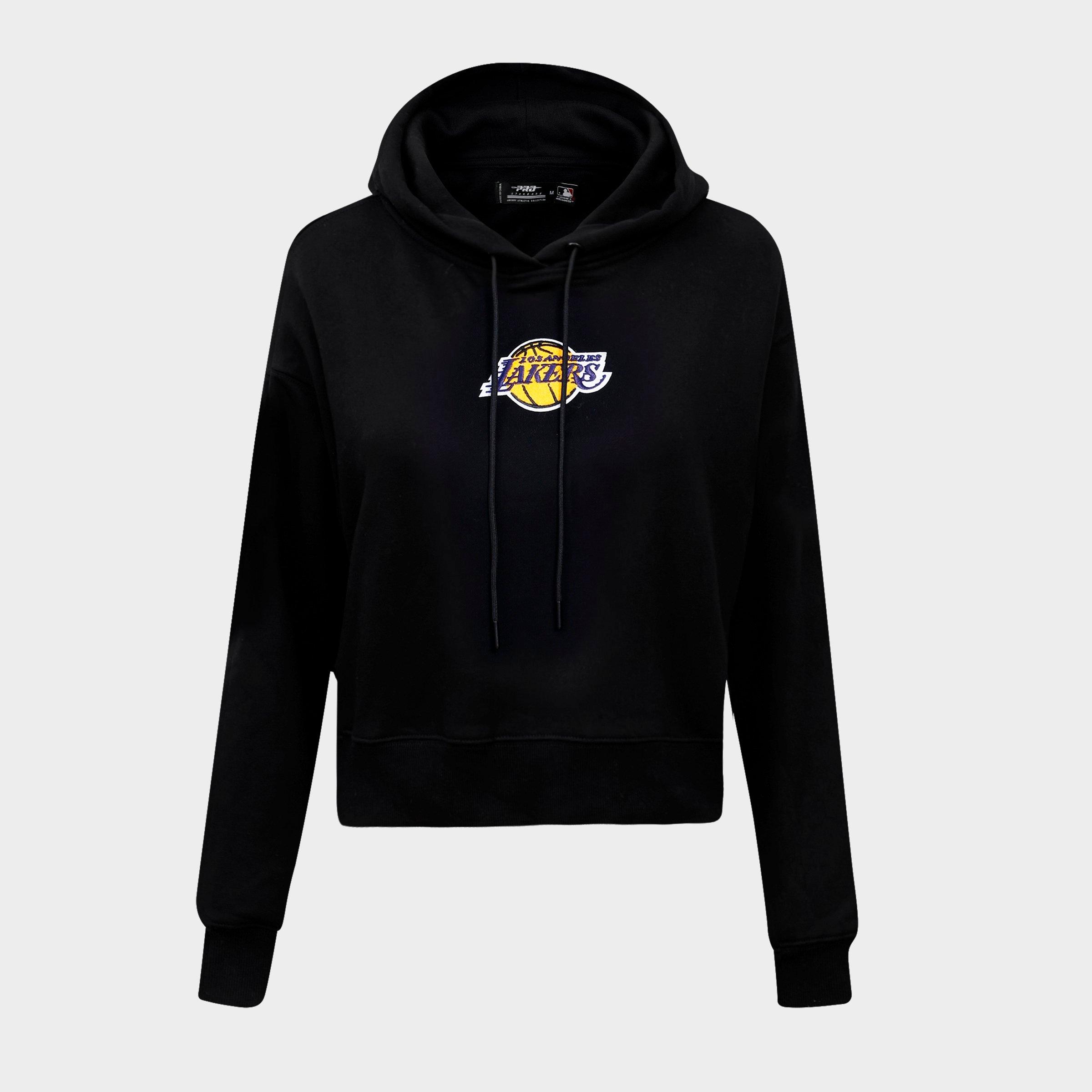 Women's Pro Standard Los Angeles Lakers NBA Classic Fleece Cropped Pullover Hoodie