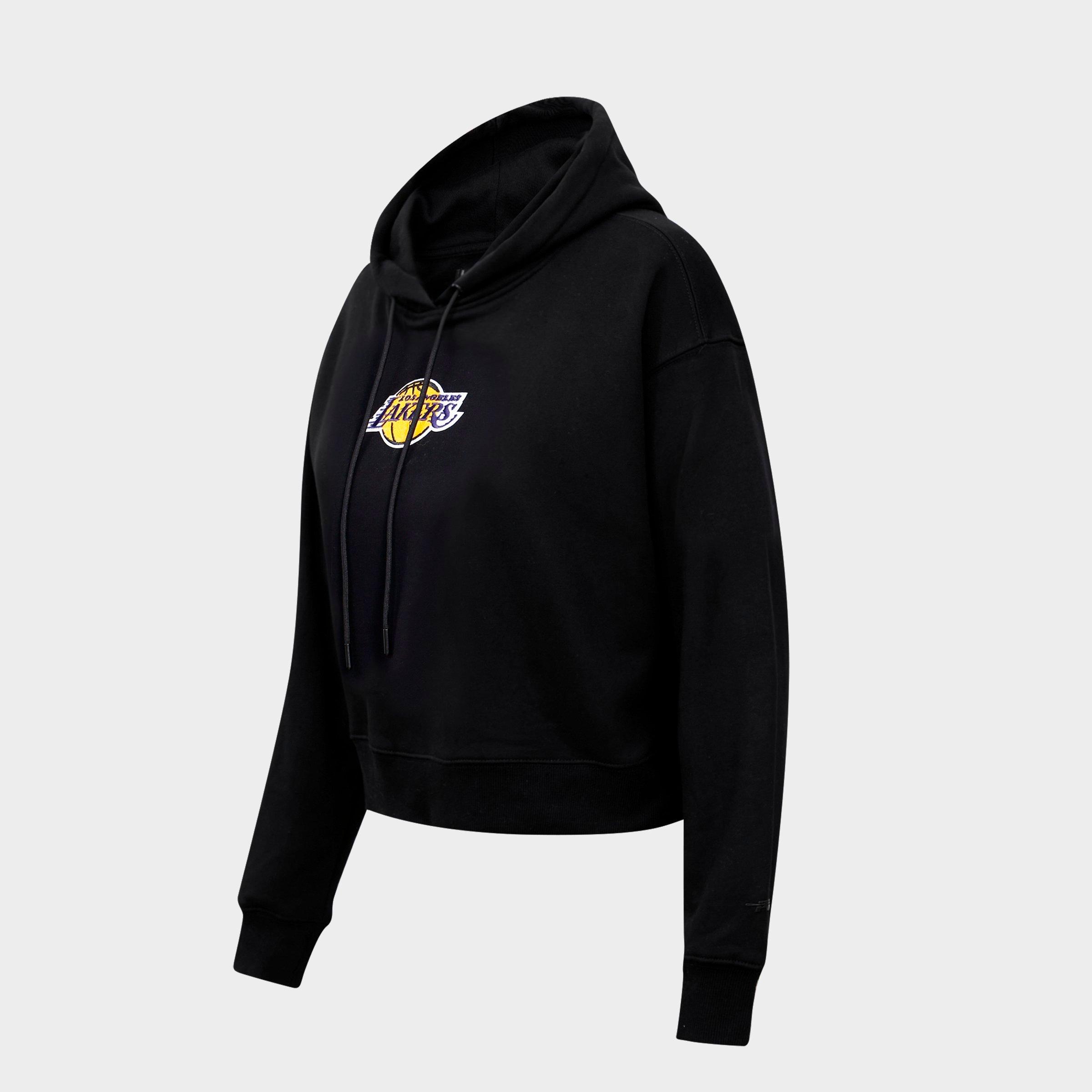 Women's Pro Standard Los Angeles Lakers NBA Classic Fleece Cropped Pullover Hoodie
