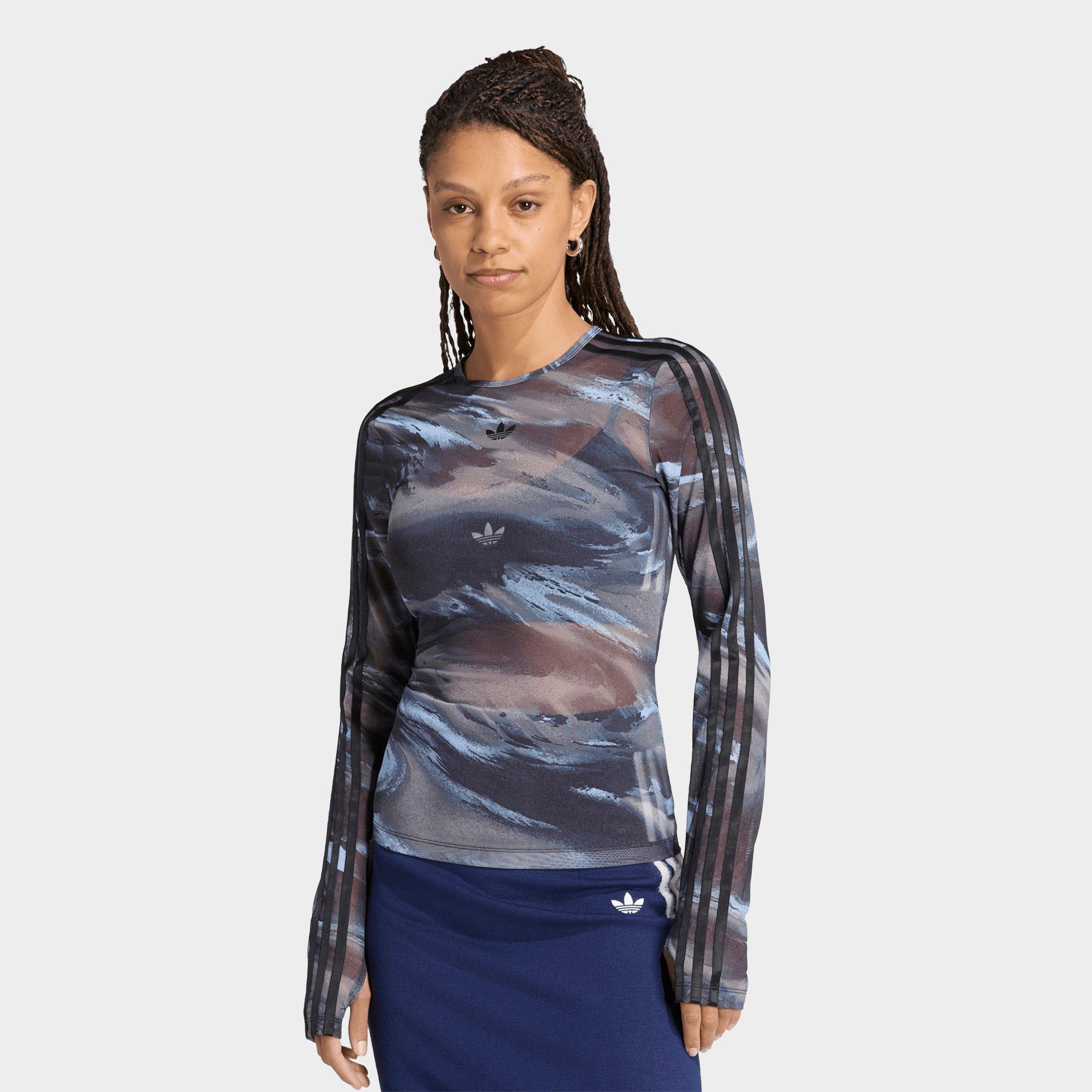 Women's adidas Originals Graphic Mesh Long-Sleeve T-Shirt