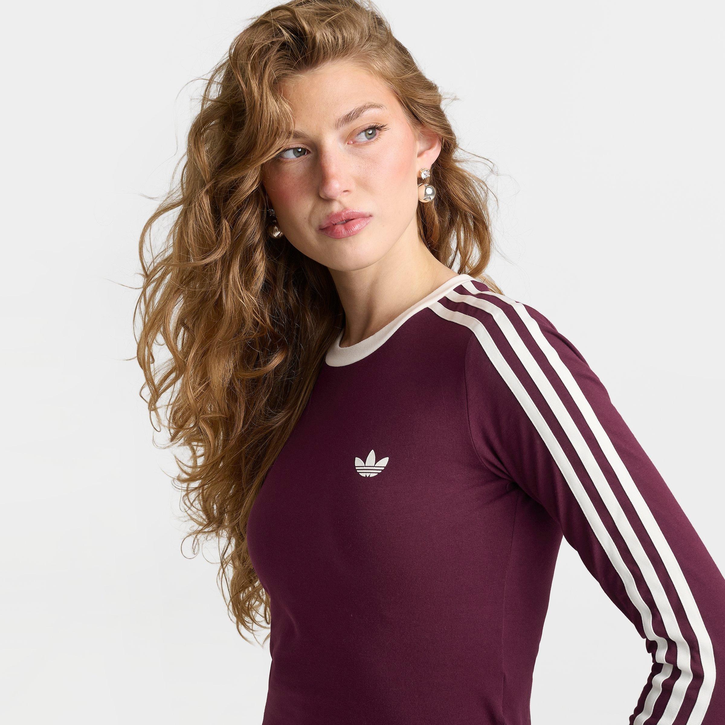 Women's adidas Originals 3-Stripes Slim Long-Sleeve T-Shirt