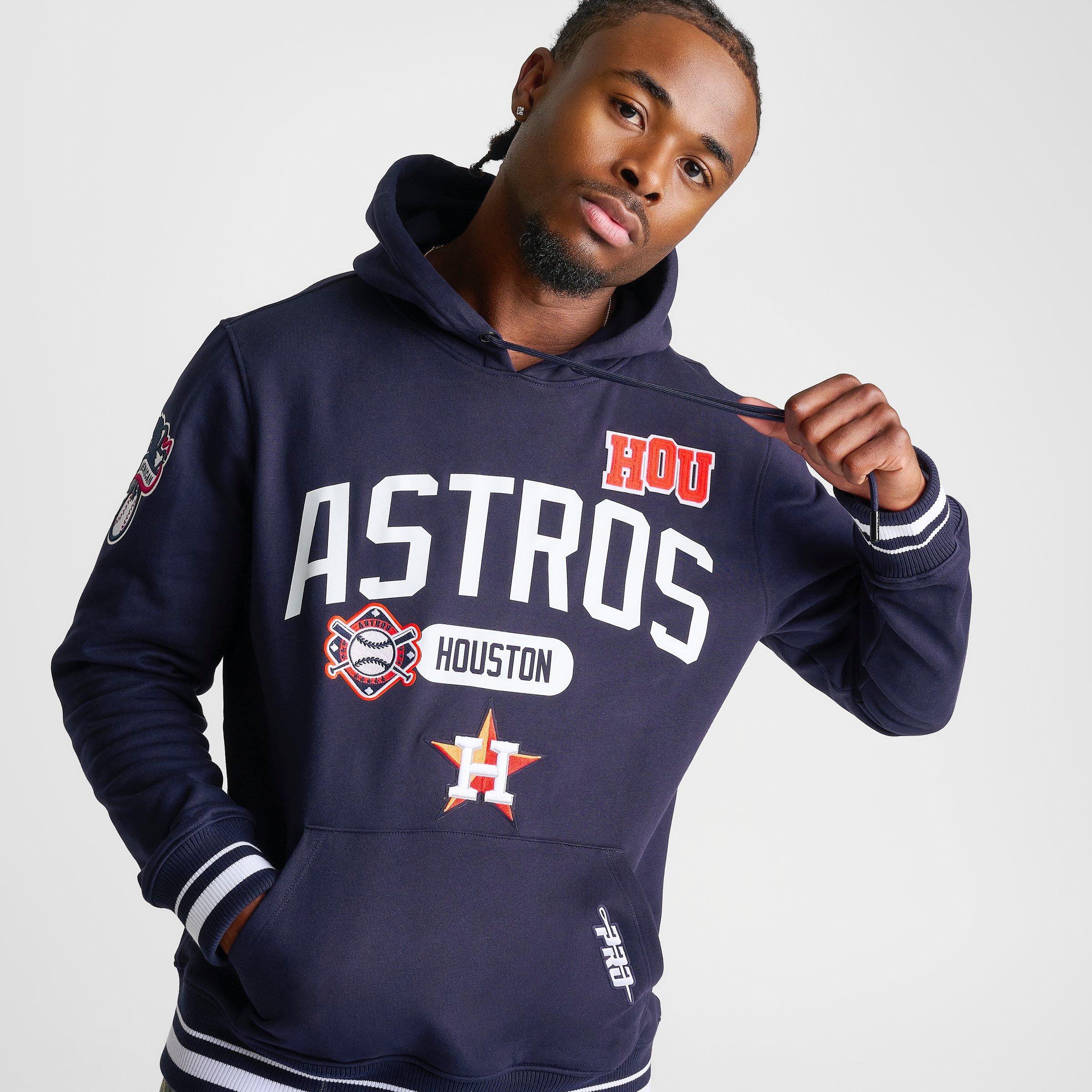 Men's Pro Standard Houston Astros MLB Letterman Fleece Pullover Hoodie