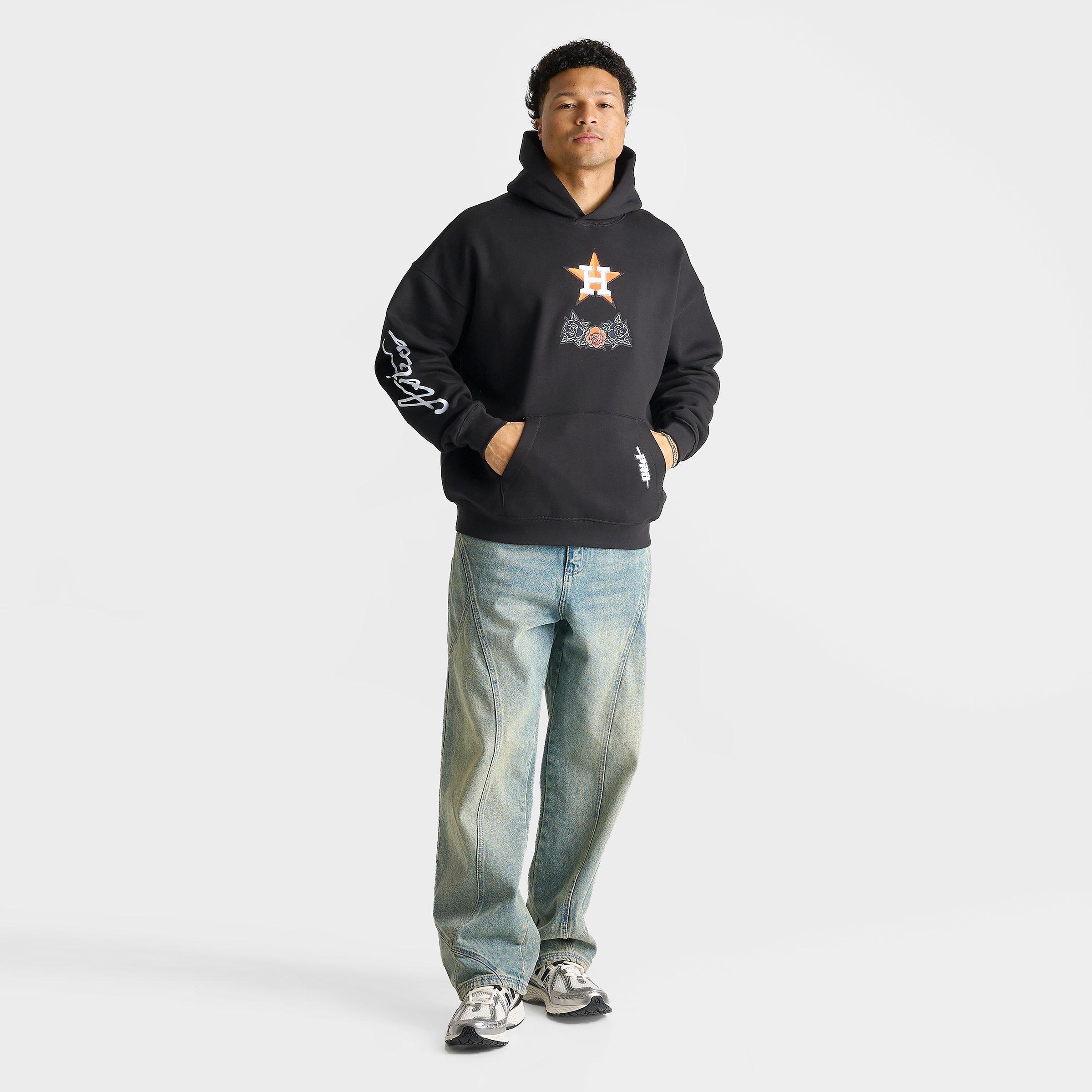 Men's Pro Standard Houston Astros MLB Wave And Roses Graphic Pullover Hoodie