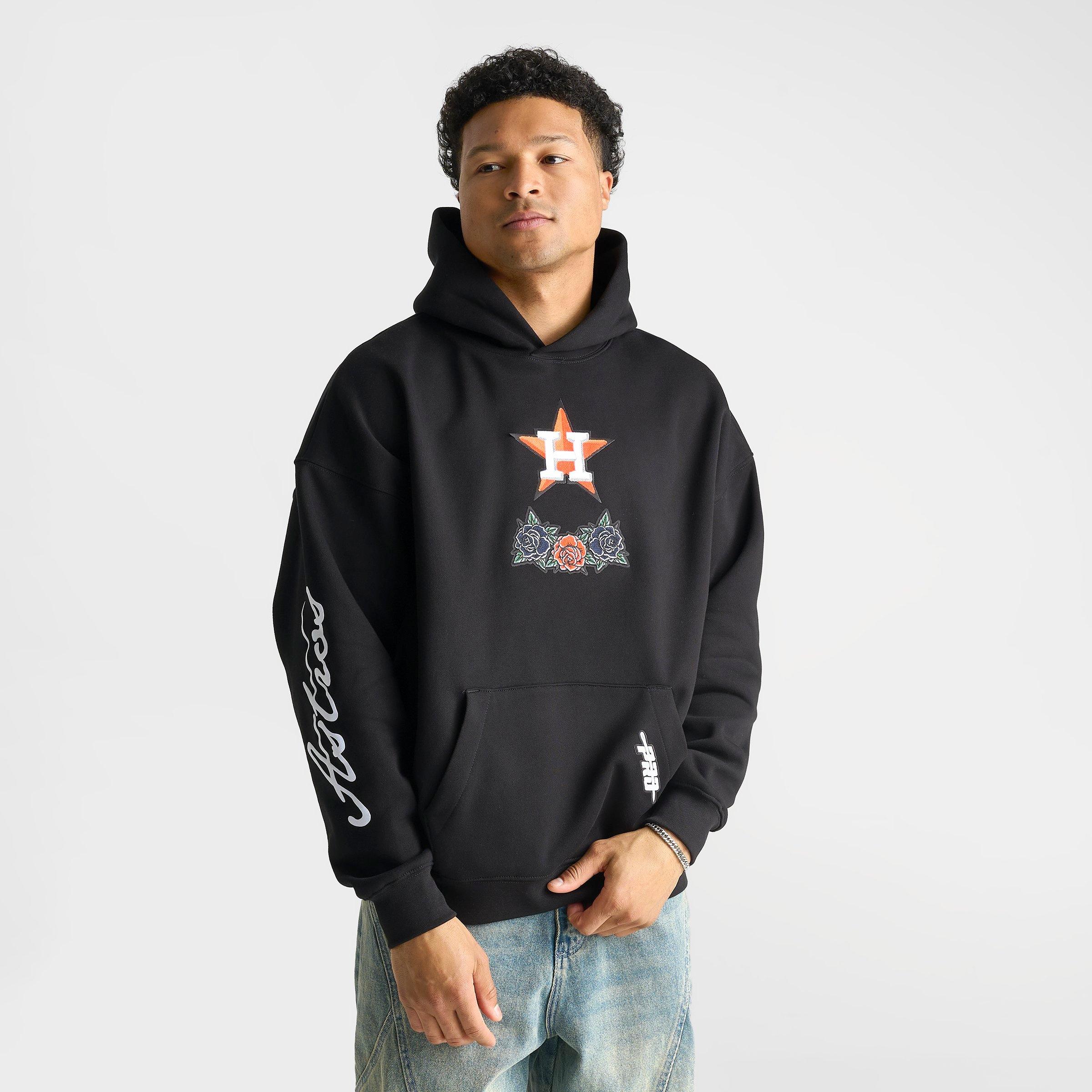 Men's Pro Standard Houston Astros MLB Wave And Roses Graphic Pullover Hoodie