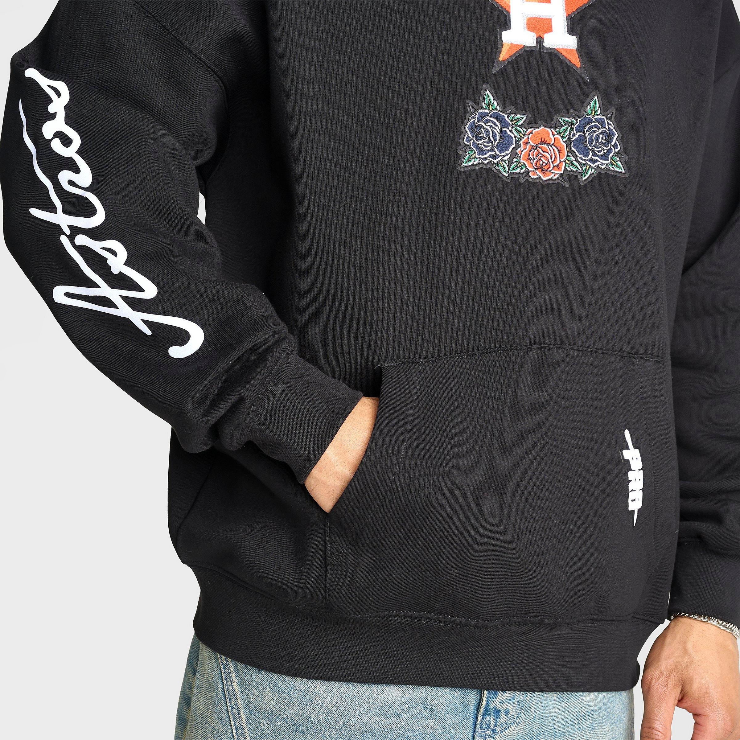 Men's Pro Standard Houston Astros MLB Wave And Roses Graphic Pullover Hoodie