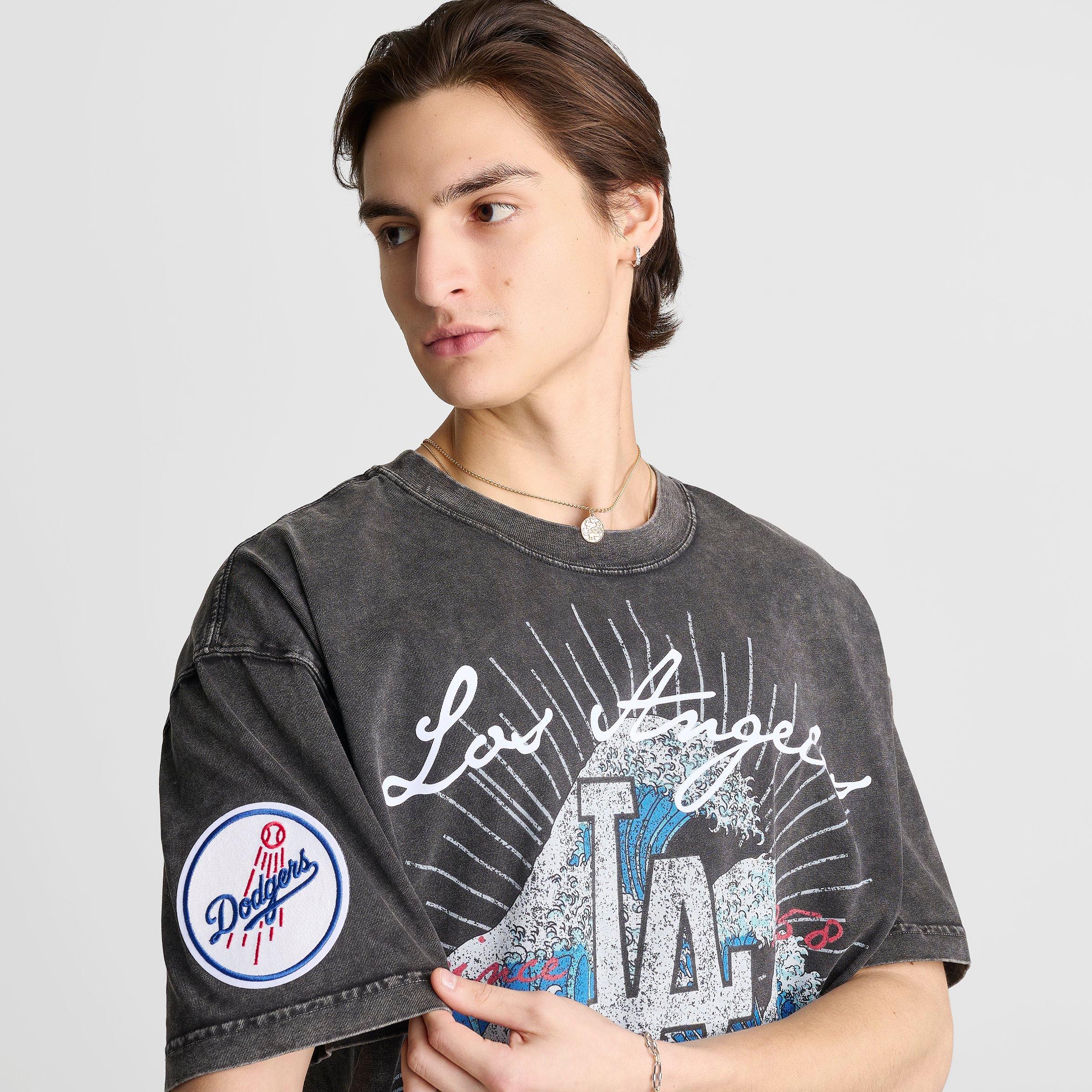 Men's Pro Standard Los Angeles Dodgers MLB Wave And Roses Graphic T-Shirt