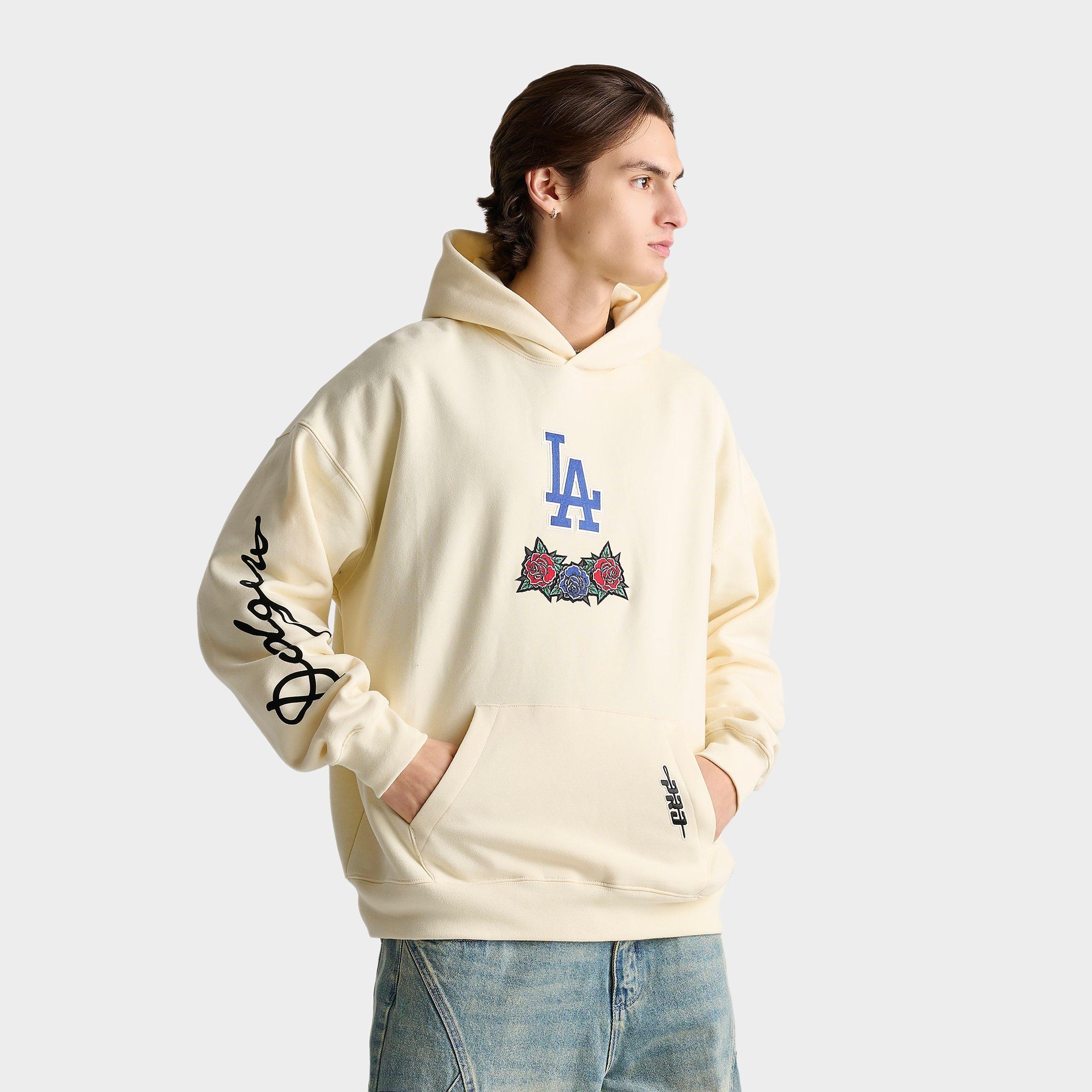 Men's Pro Standard Los Angeles Dodgers MLB Waves and Roses Drop Shoulder Pullover Hoodie