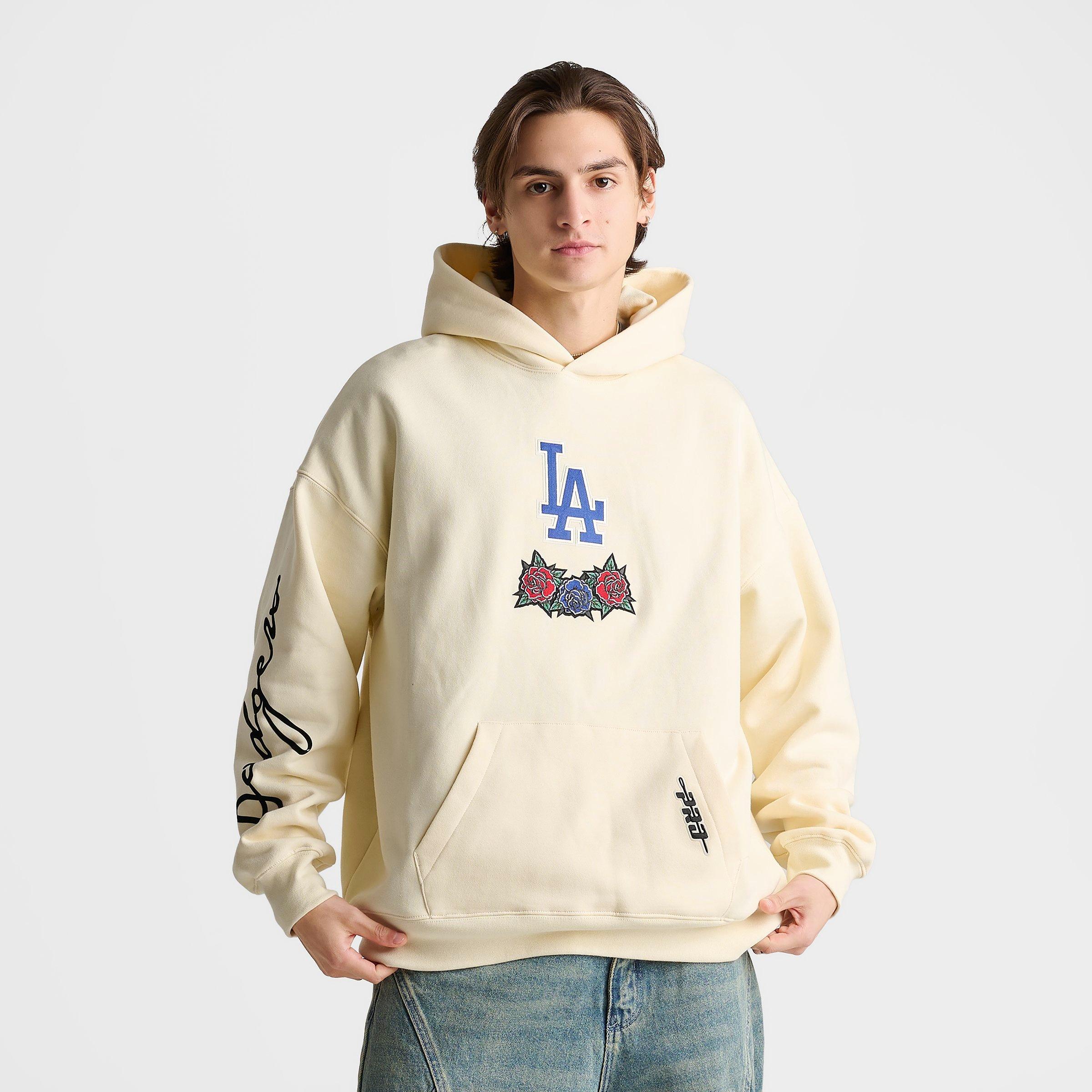 Men's Pro Standard Los Angeles Dodgers MLB Waves and Roses Drop Shoulder Pullover Hoodie