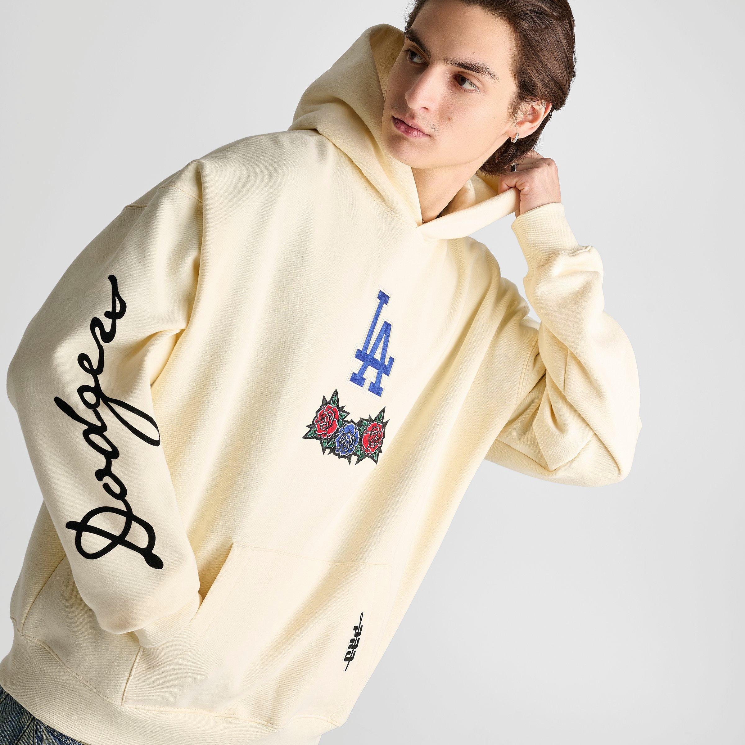 Men's Pro Standard Los Angeles Dodgers MLB Waves and Roses Drop Shoulder Pullover Hoodie