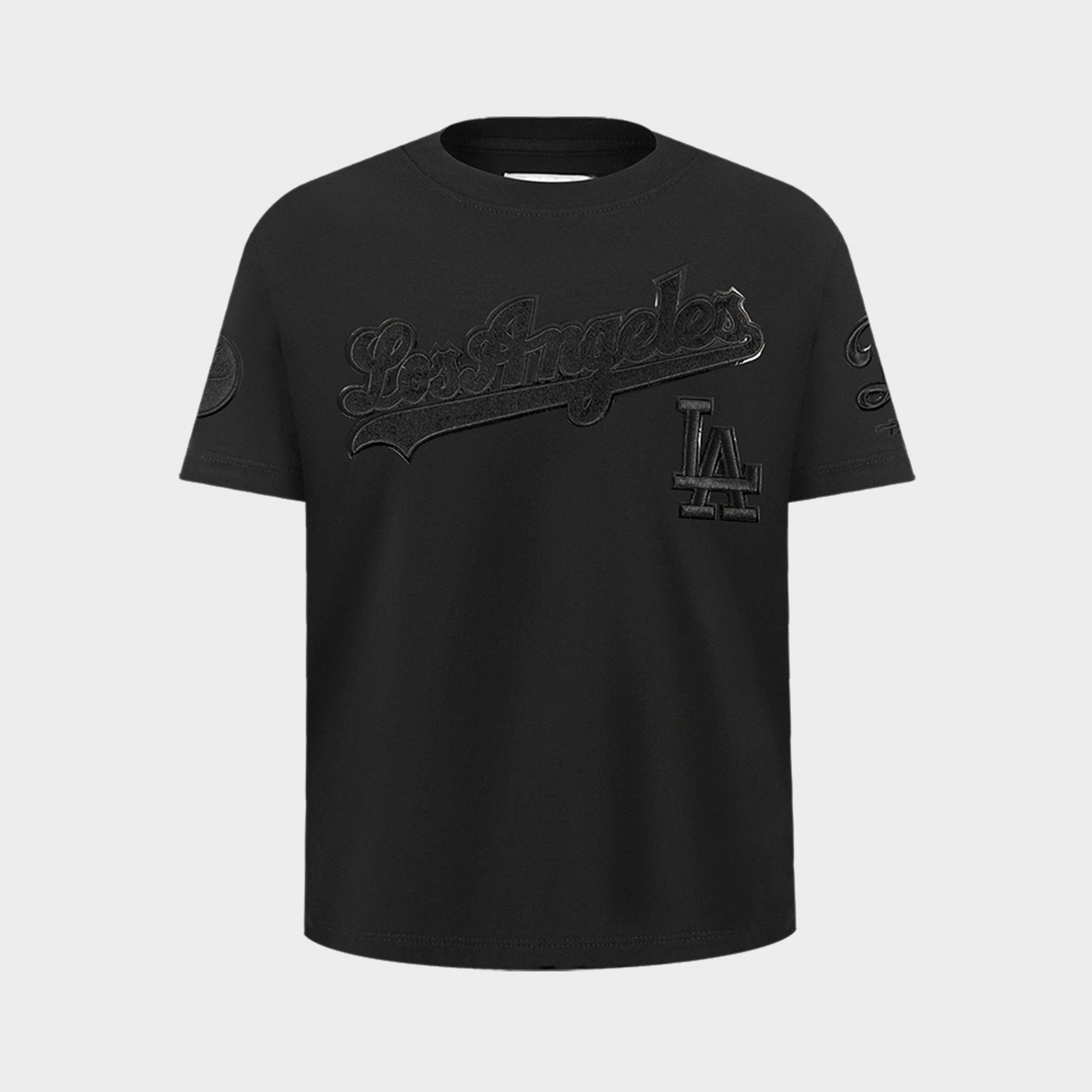 Big Kids' Pro Standard Los Angeles Dodgers MLB Triple Black Classic T-Shirt