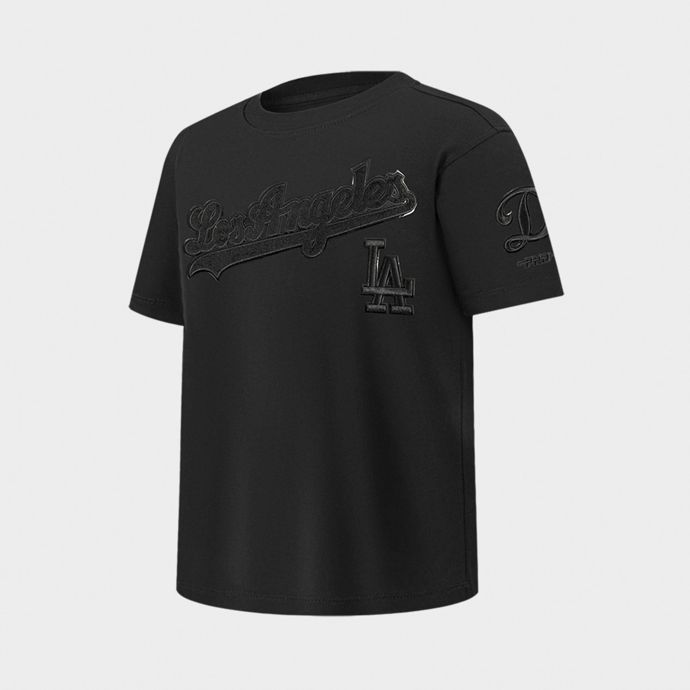 Big Kids' Pro Standard Los Angeles Dodgers MLB Triple Black Classic T-Shirt