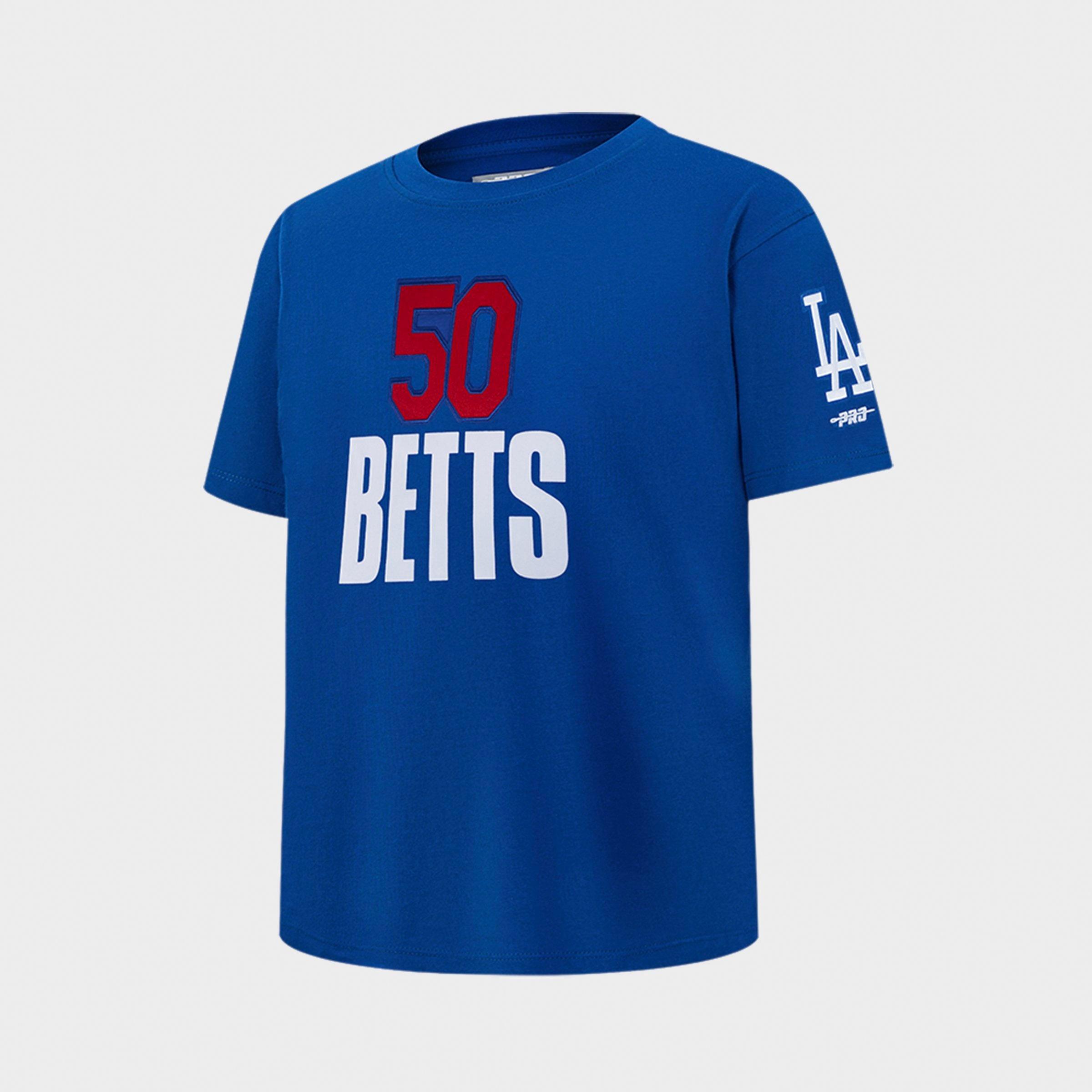 Big Kids' Pro Standard Mookie Betts #50 Los Angeles Dodgers MLB Name and Number T-Shirt