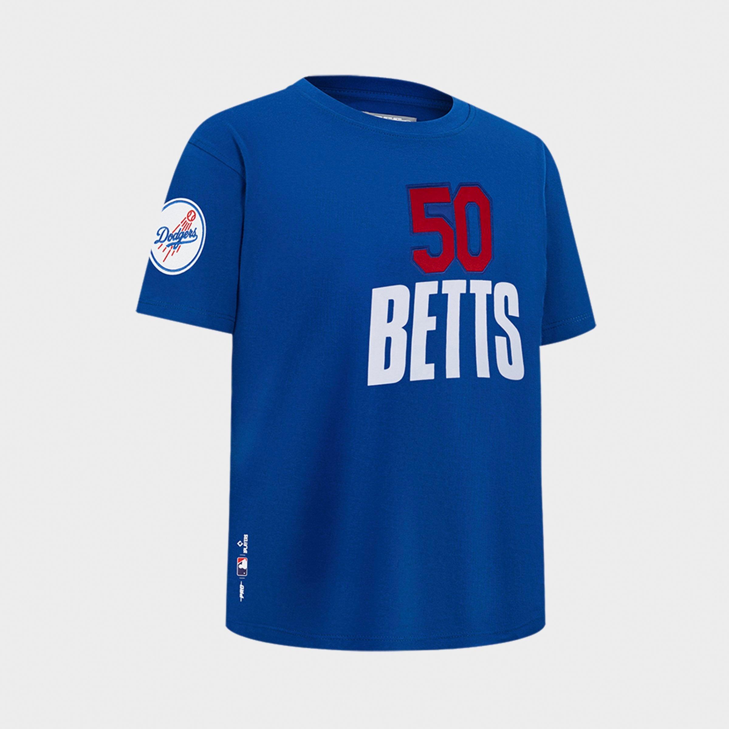 Big Kids' Pro Standard Mookie Betts #50 Los Angeles Dodgers MLB Name and Number T-Shirt