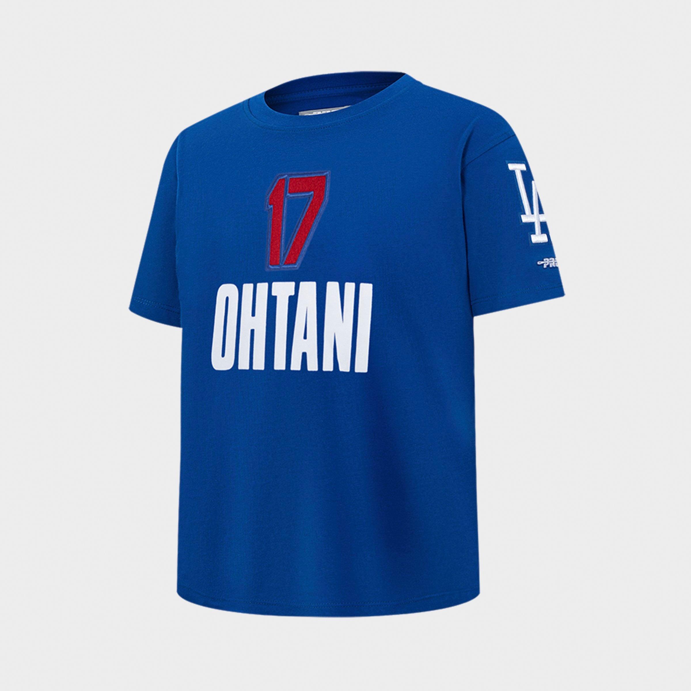 Big Kids' Pro Standard Shohei Ohtani #17 Los Angeles Dodgers MLB Name and Number T-Shirt