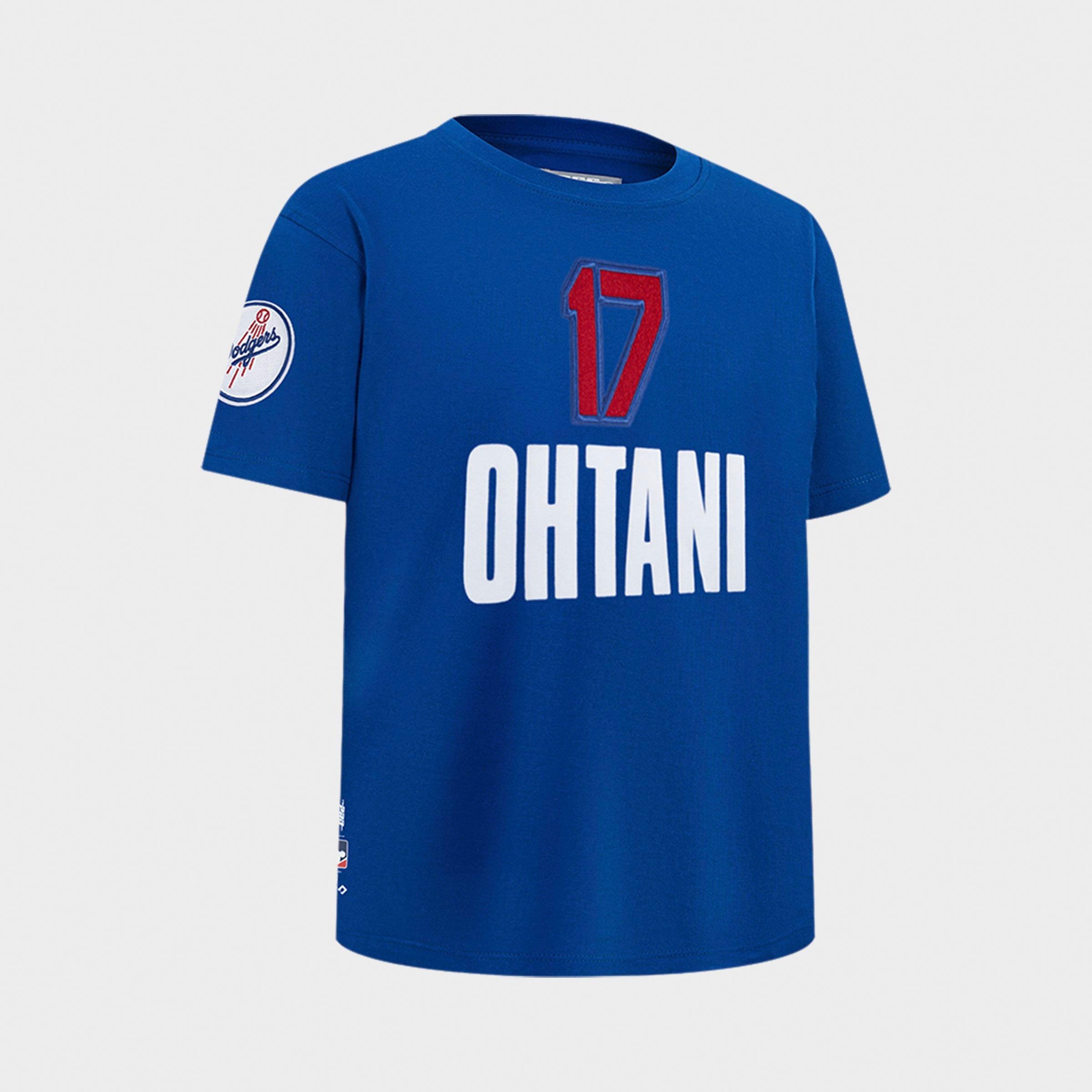 Big Kids' Pro Standard Shohei Ohtani #17 Los Angeles Dodgers MLB Name and Number T-Shirt