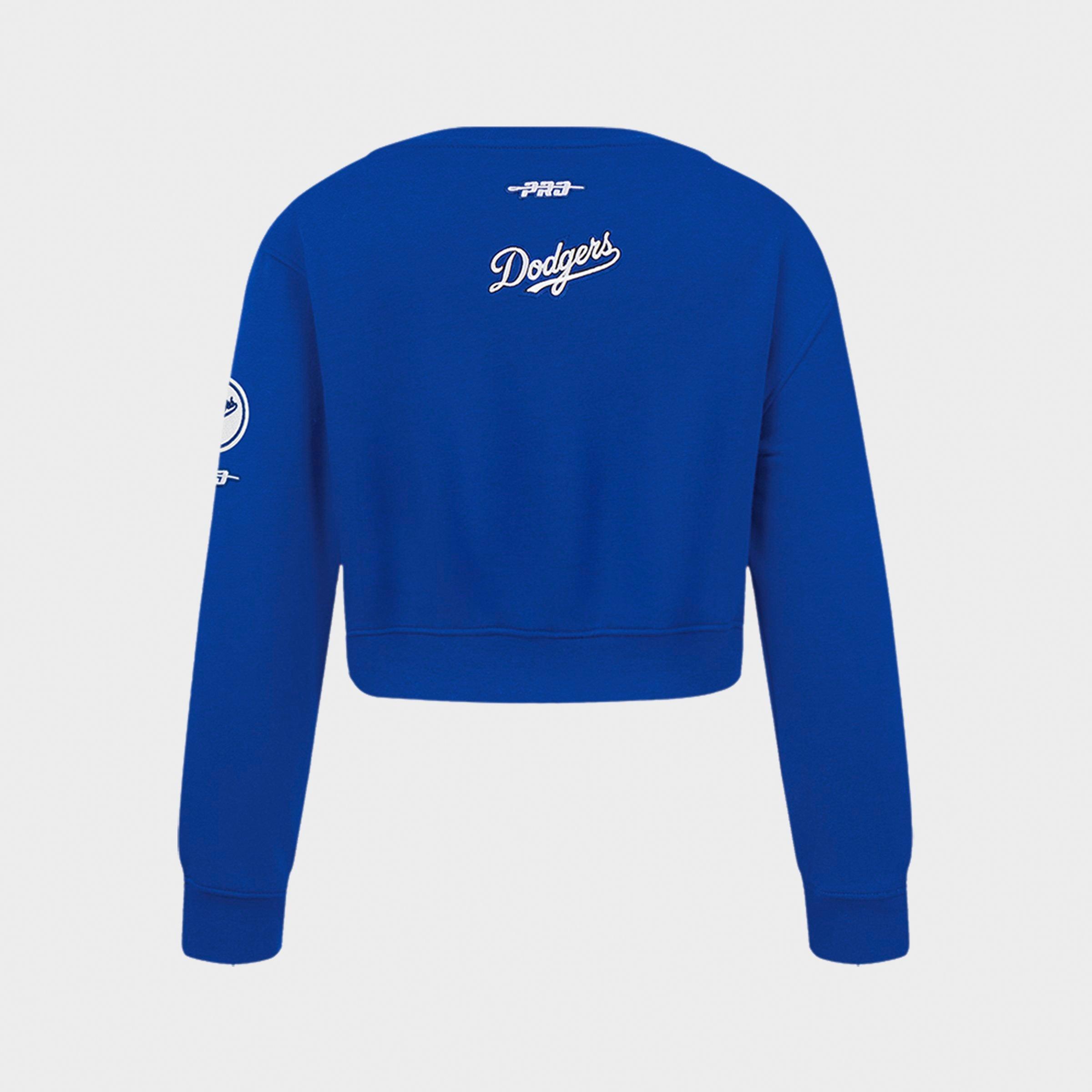 Girls' Big Kids' Pro Standard Los Angeles Dodgers MLB Classic Fleece Crewneck Sweatshirt