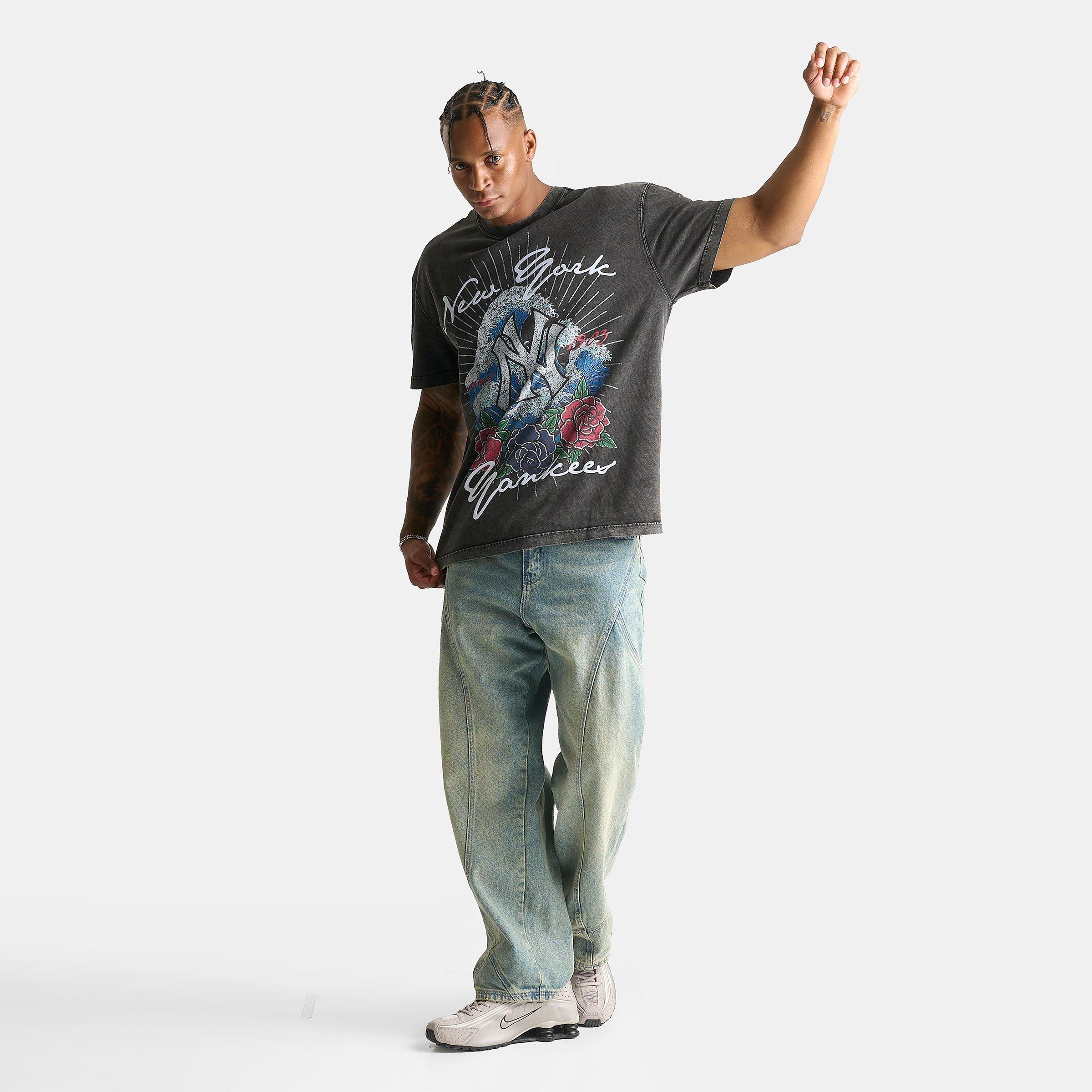 Men's Pro Standard New York Yankees MLB Wave And Roses Graphic T-Shirt