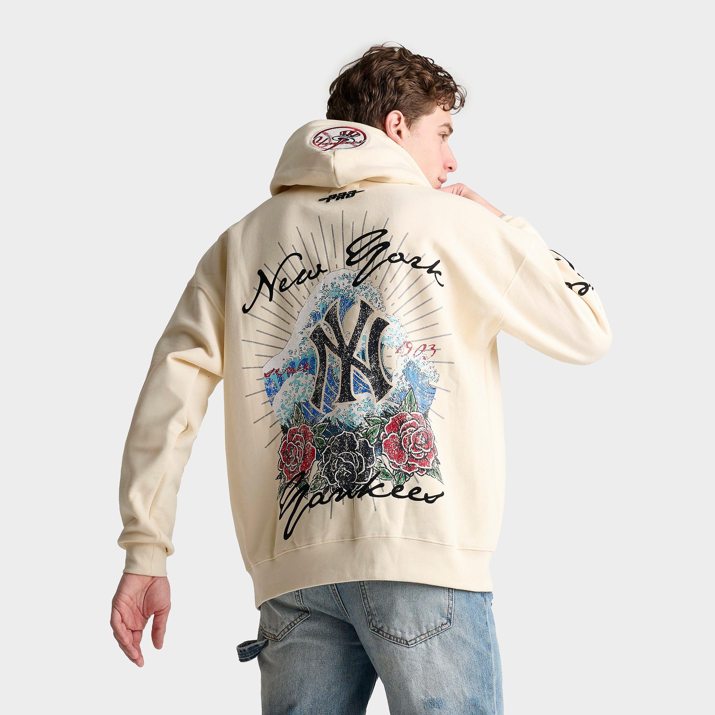 Men's Pro Standard New York Yankees MLB Wave And Roses Graphic Pullover Hoodie