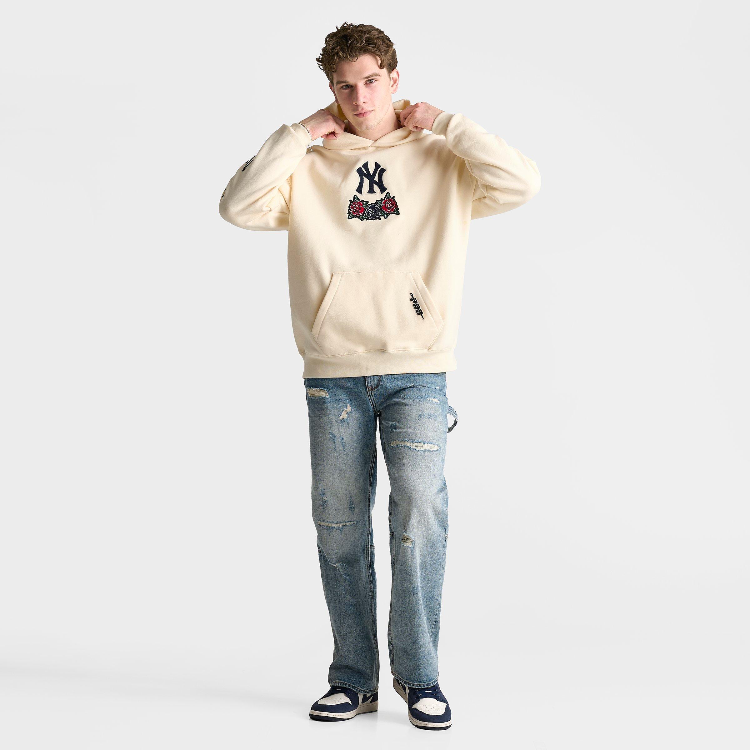Men's Pro Standard New York Yankees MLB Wave And Roses Graphic Pullover Hoodie