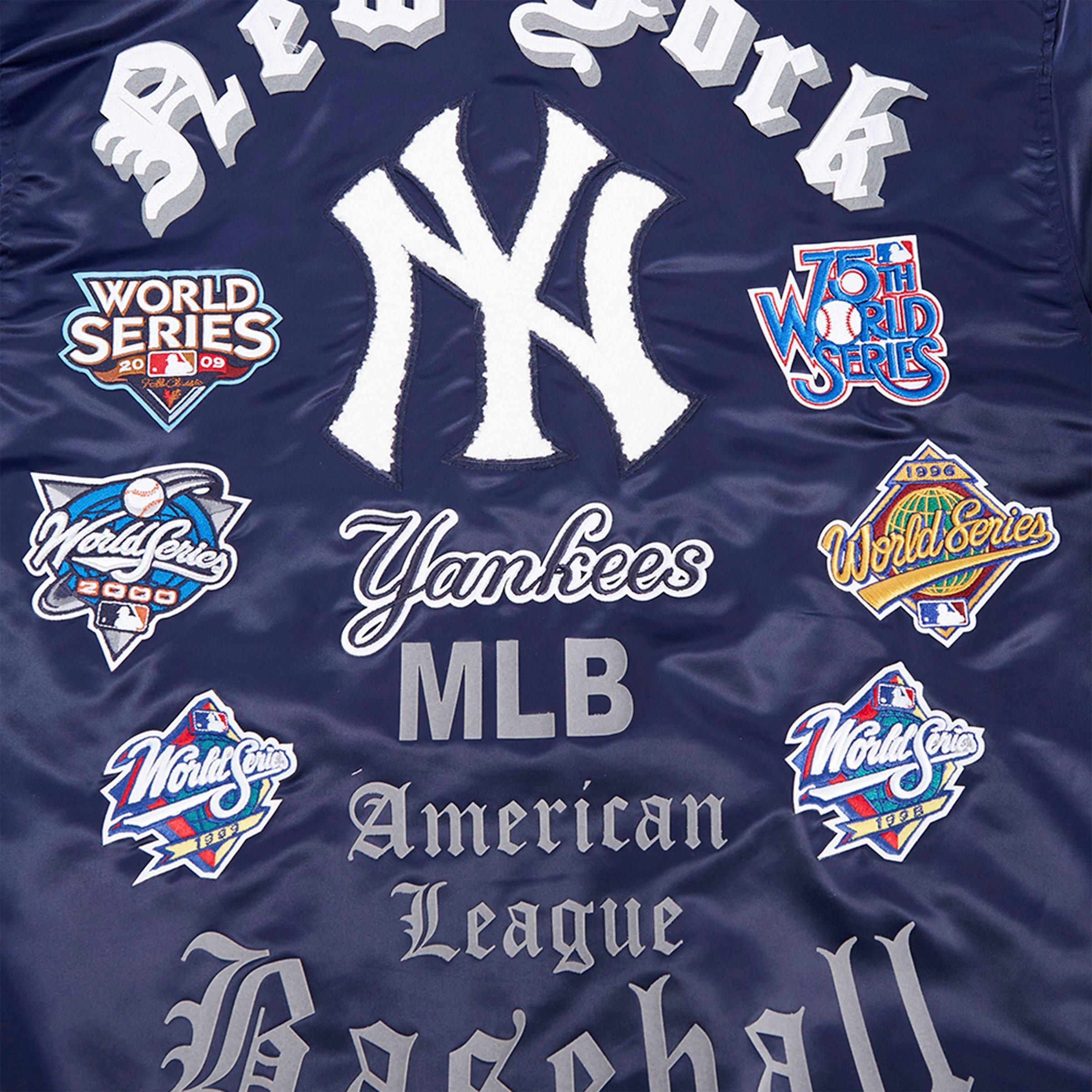 Men's Pro Standard New York Yankees MLB Old English Satin Jacket