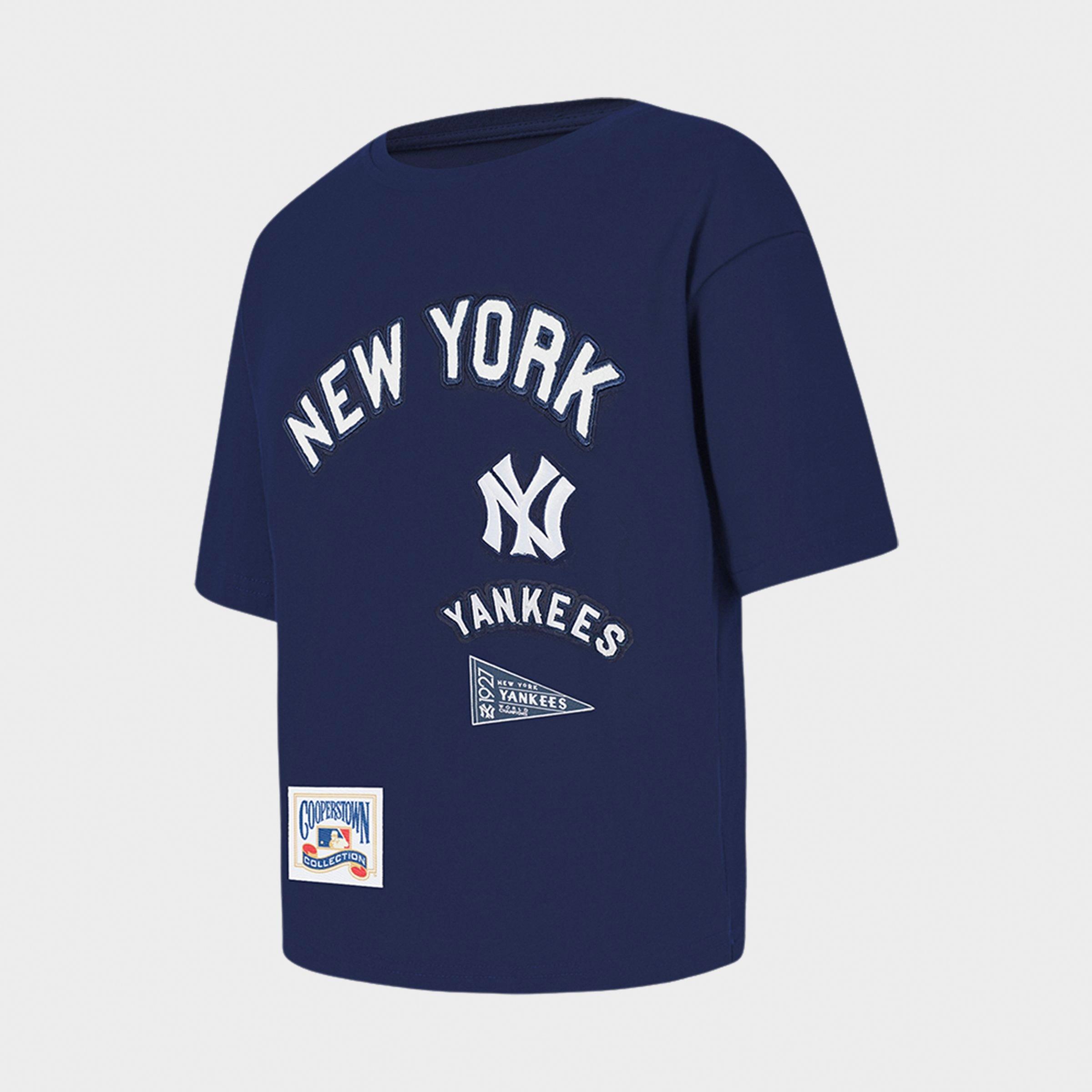 Girls' Big Kids' Pro Standard New York Yankees MLB Retro Classic Boxy T-Shirt