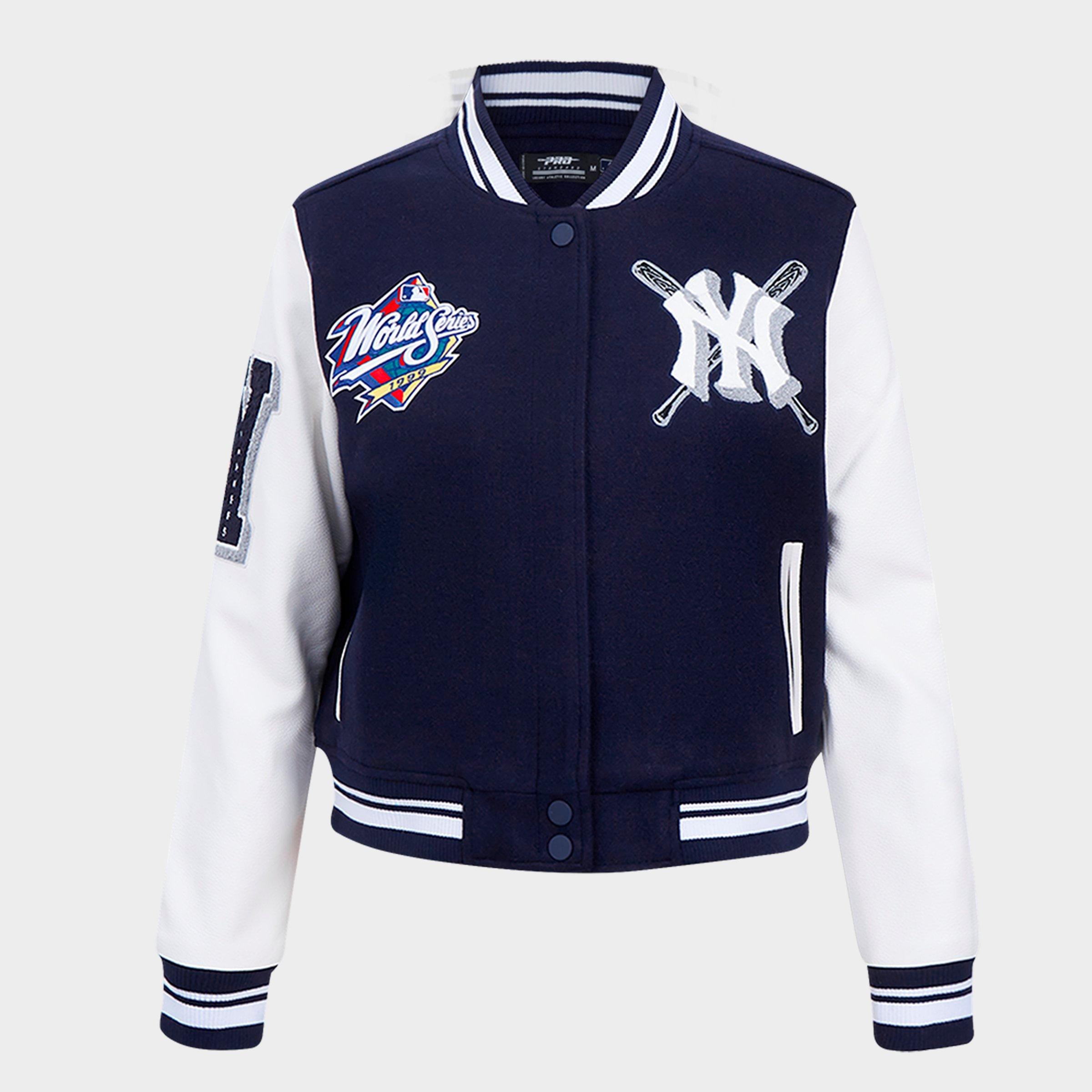 Women's Pro Standard New York Yankees MLB Mash Up Rib Wool Varsity Jacket