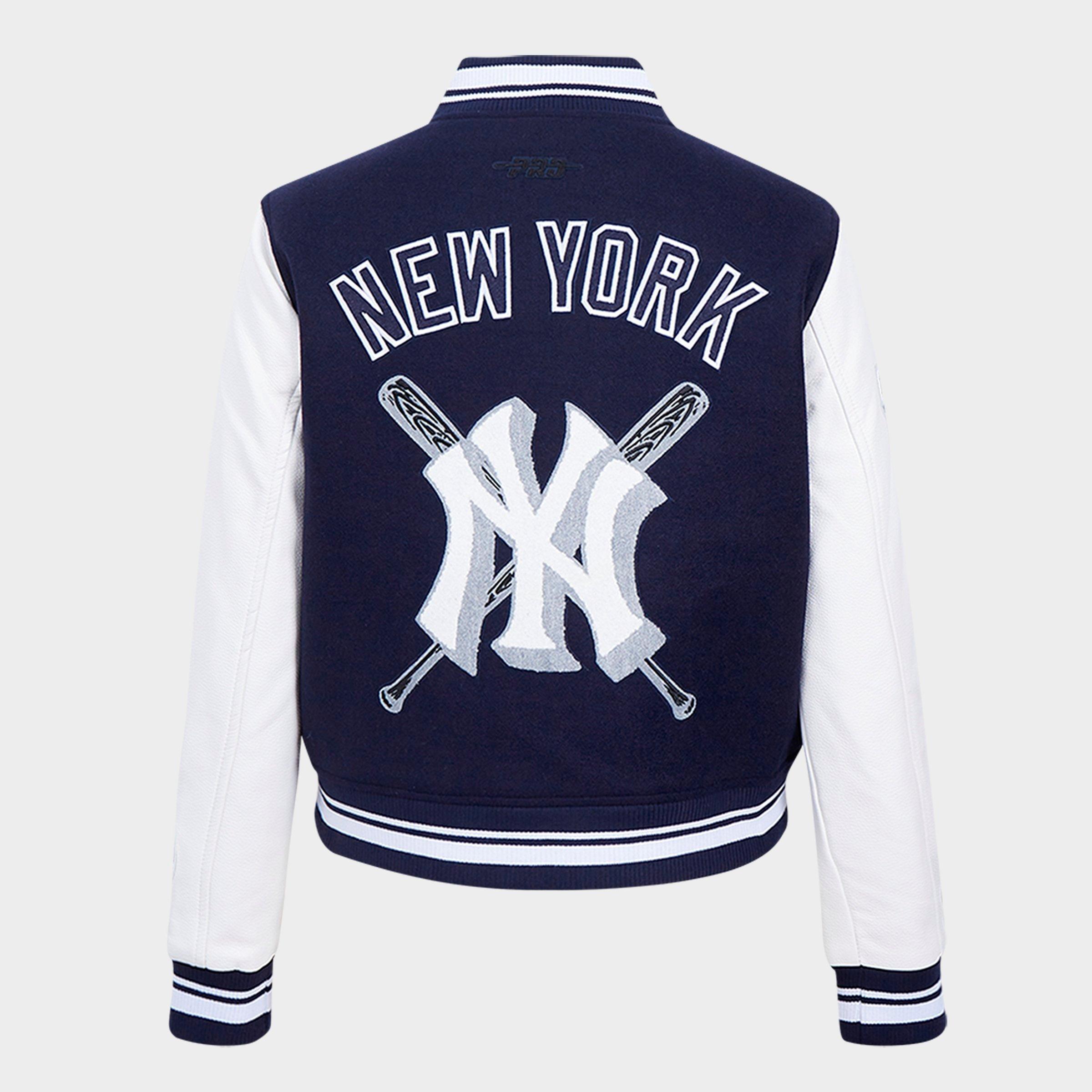 Women's Pro Standard New York Yankees MLB Mash Up Rib Wool Varsity Jacket