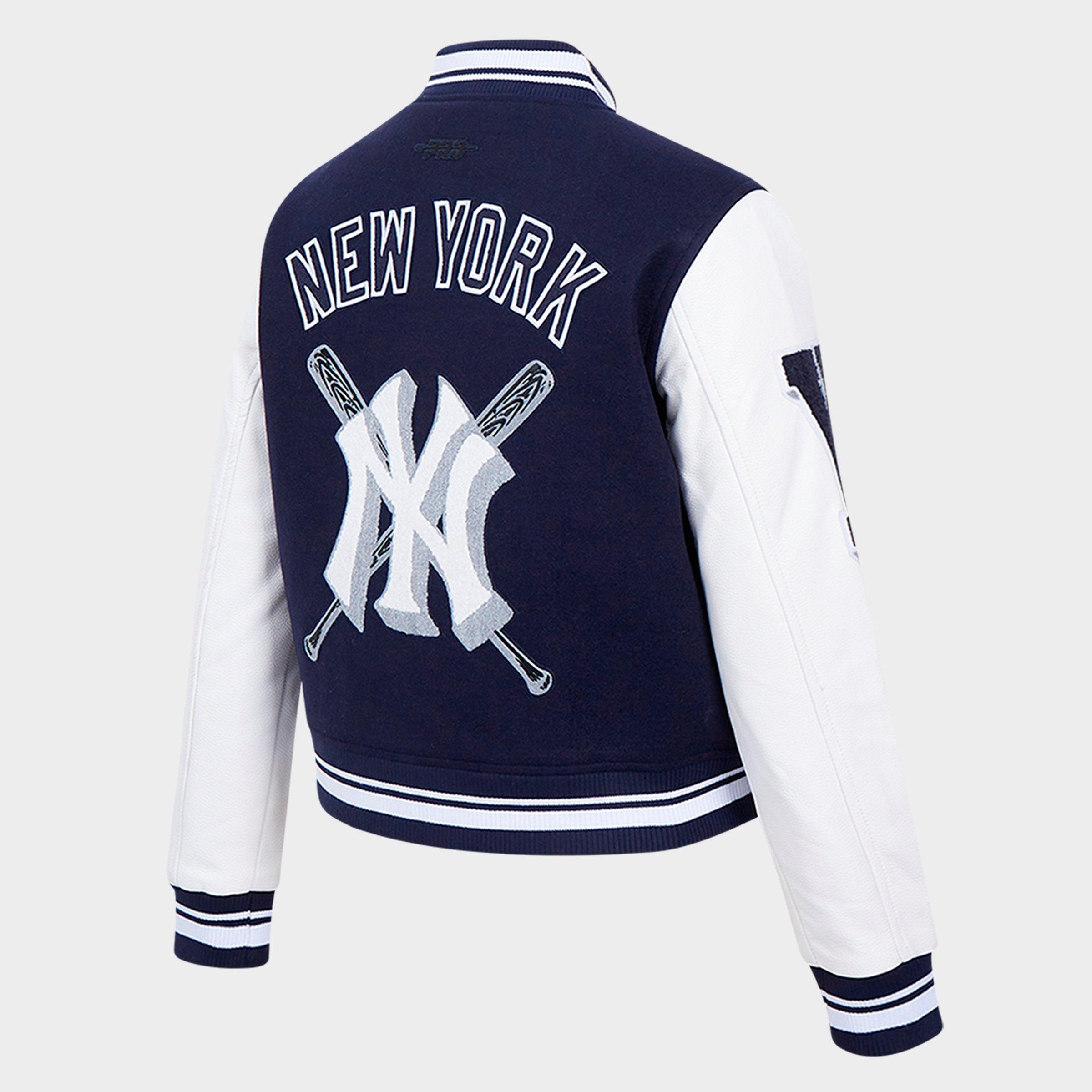 Women's Pro Standard New York Yankees MLB Mash Up Rib Wool Varsity Jacket