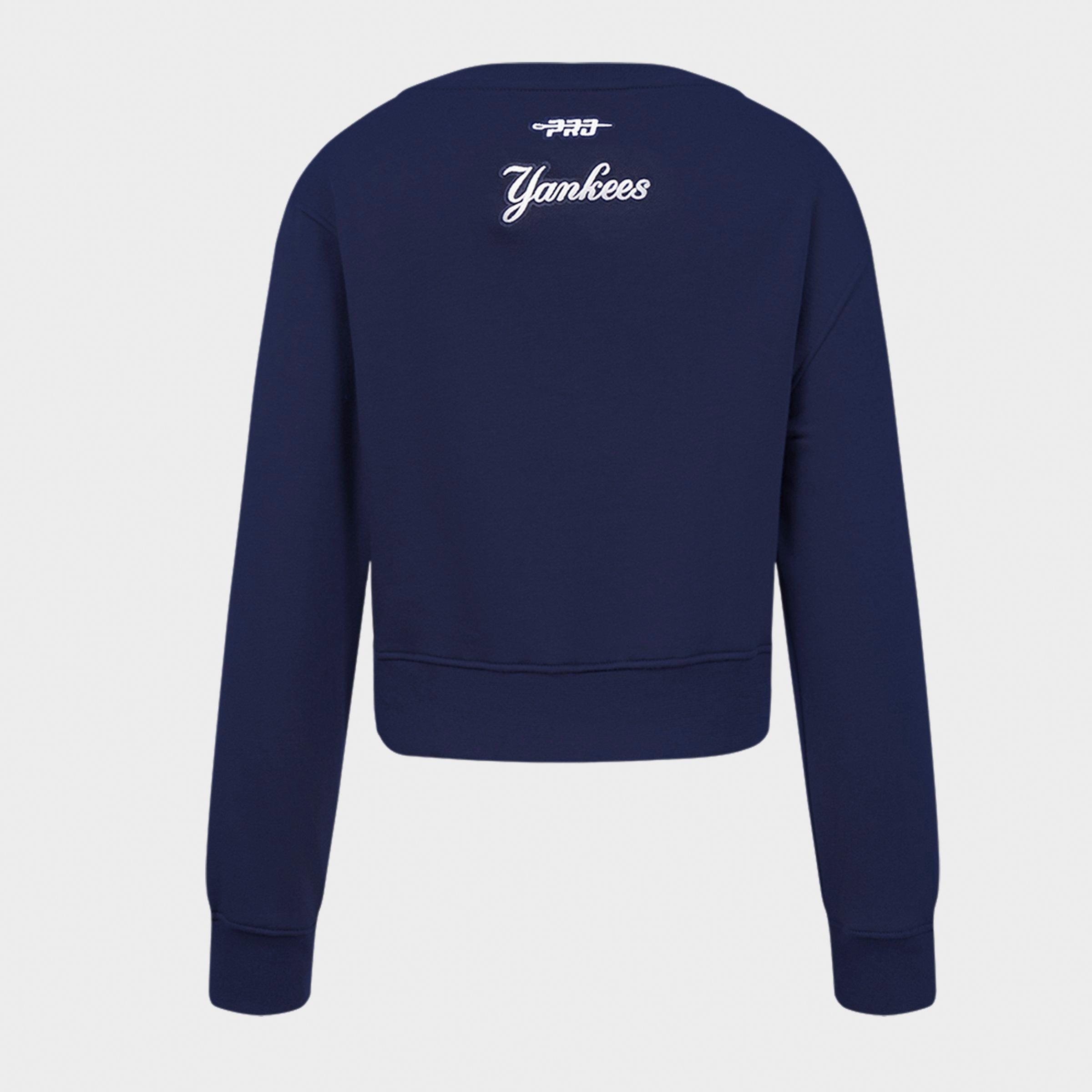 Girls' Little Kids' Pro Standard New York Yankees MLB Classic Fleece Crewneck Sweatshirt