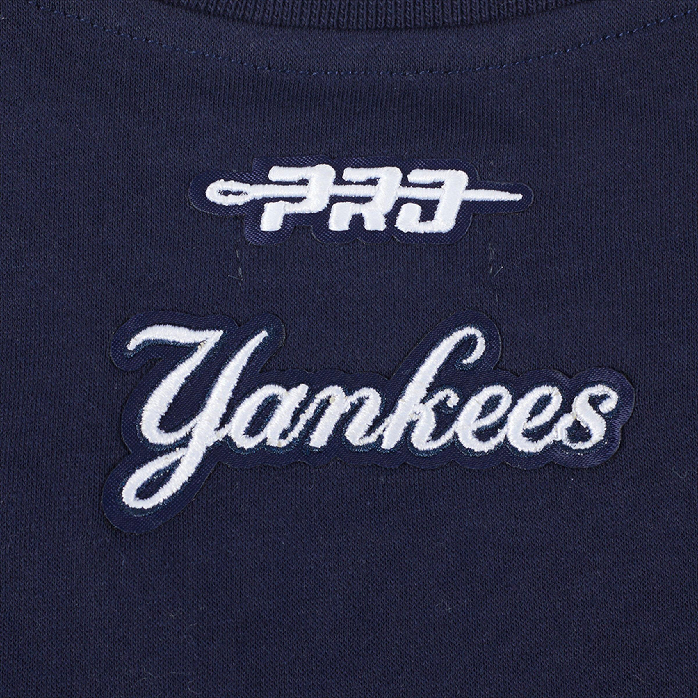 Girls' Little Kids' Pro Standard New York Yankees MLB Classic Fleece Crewneck Sweatshirt