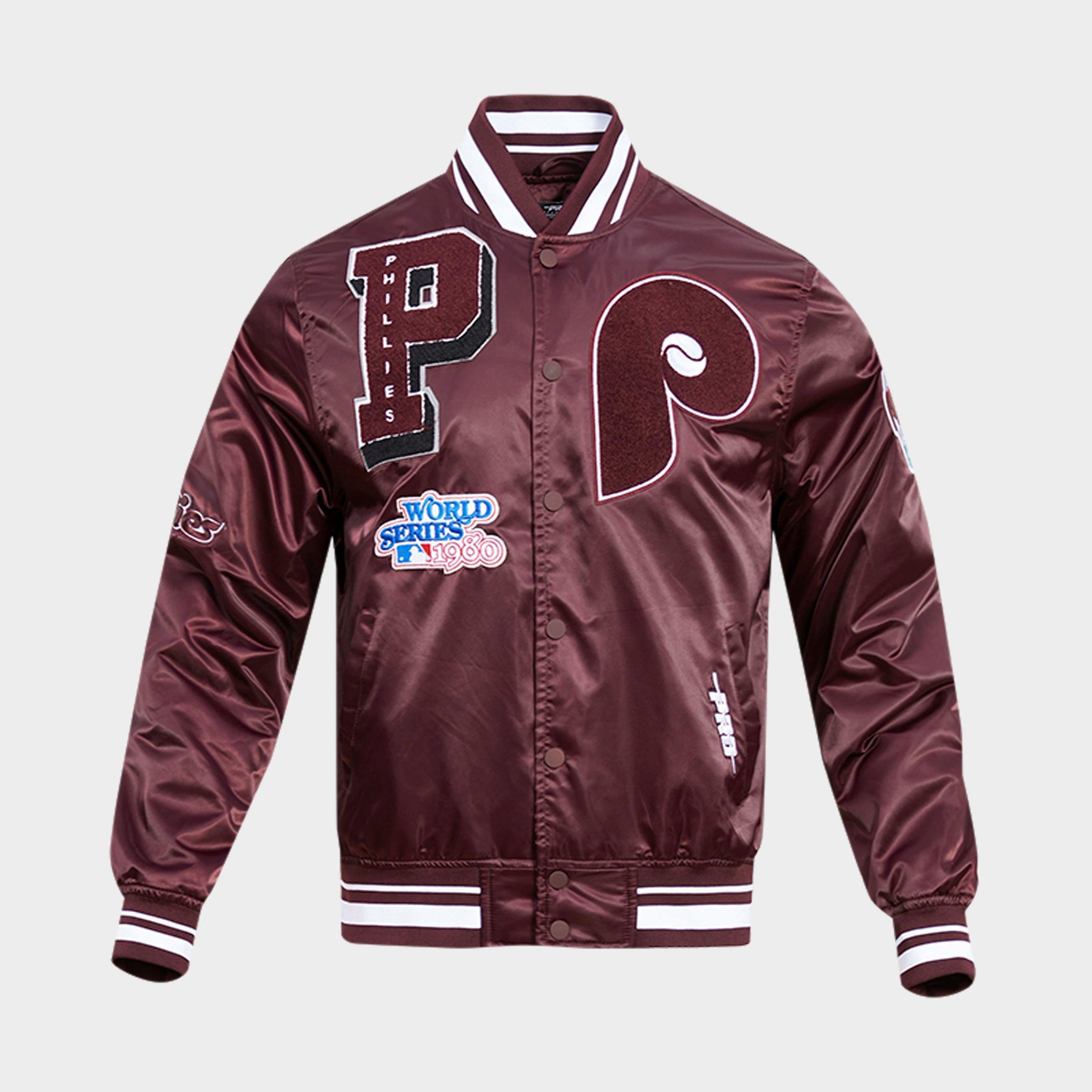 Men's Pro Standard Philadelphia Phillies MLB Retro Classic Mashup Rib Satin Jacket