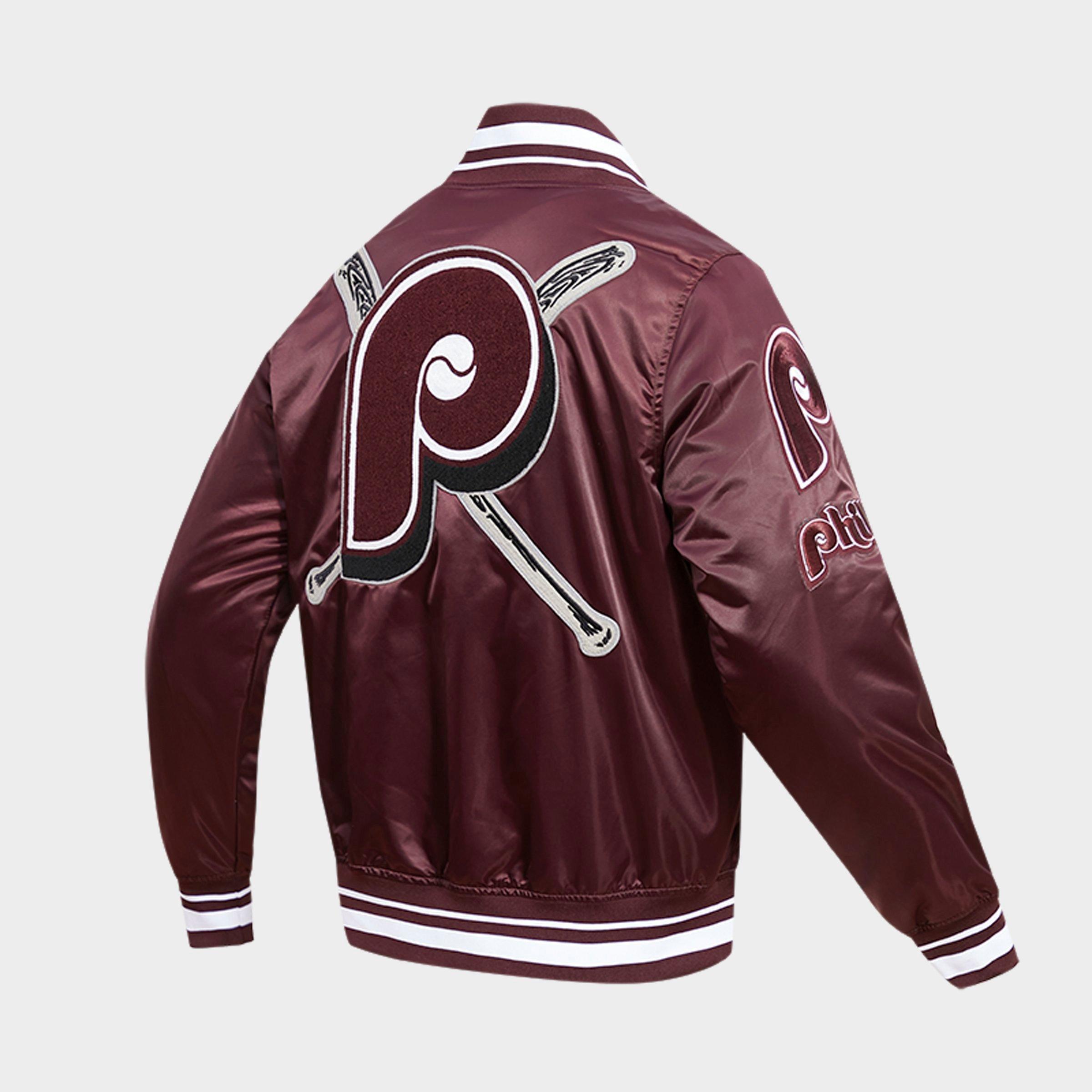 Men's Pro Standard Philadelphia Phillies MLB Retro Classic Mashup Rib Satin Jacket