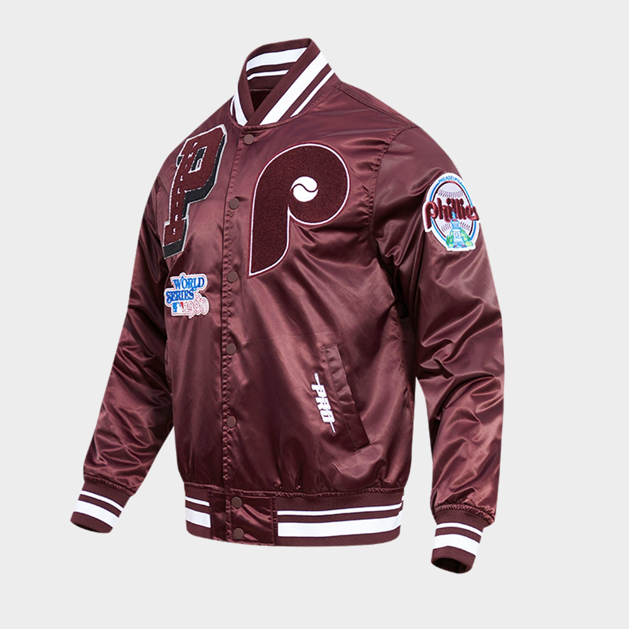 Men's Pro Standard Philadelphia Phillies MLB Retro Classic Mashup Rib Satin Jacket