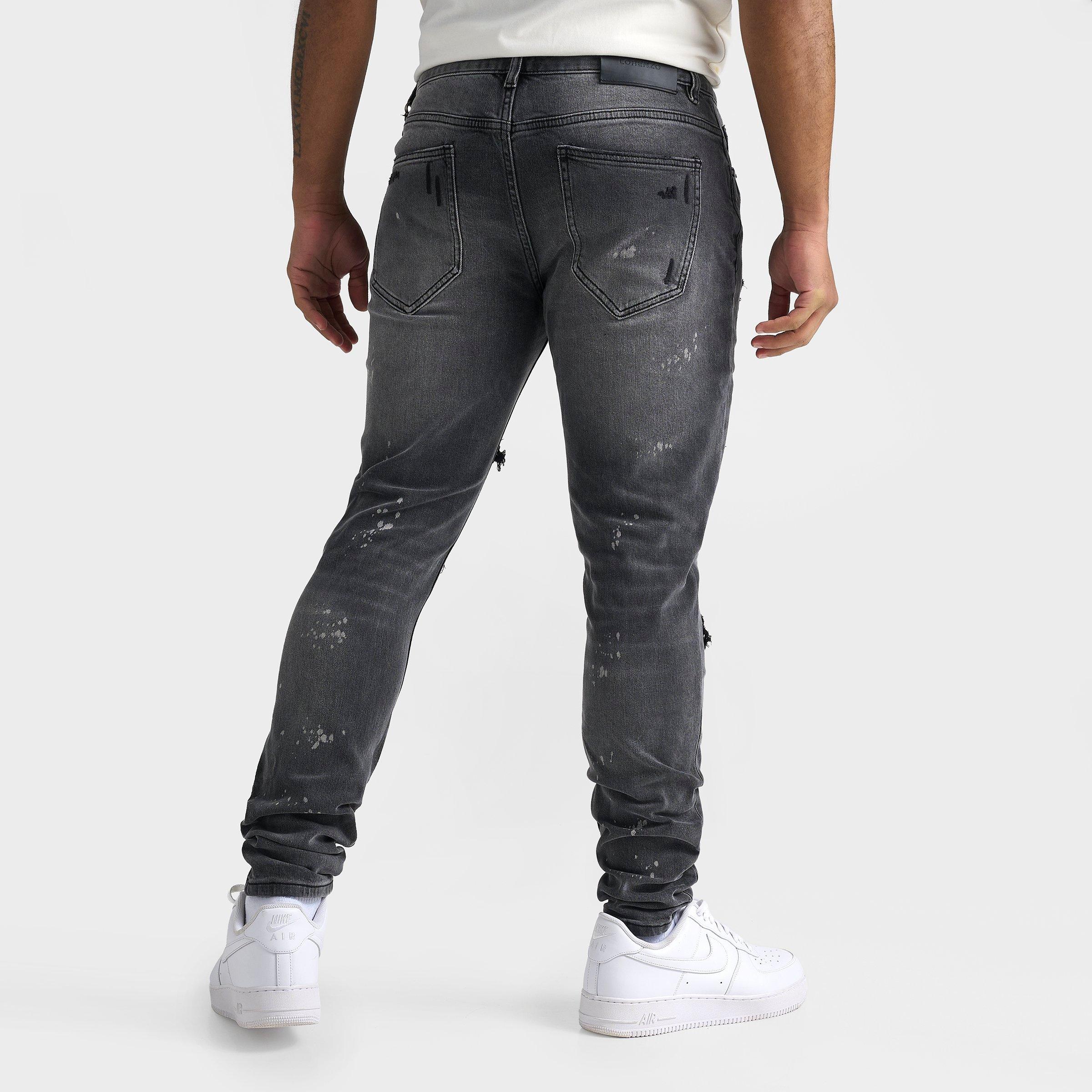 Men's Lorenzo Diamante Dillon Chain Slim Denim Jeans
