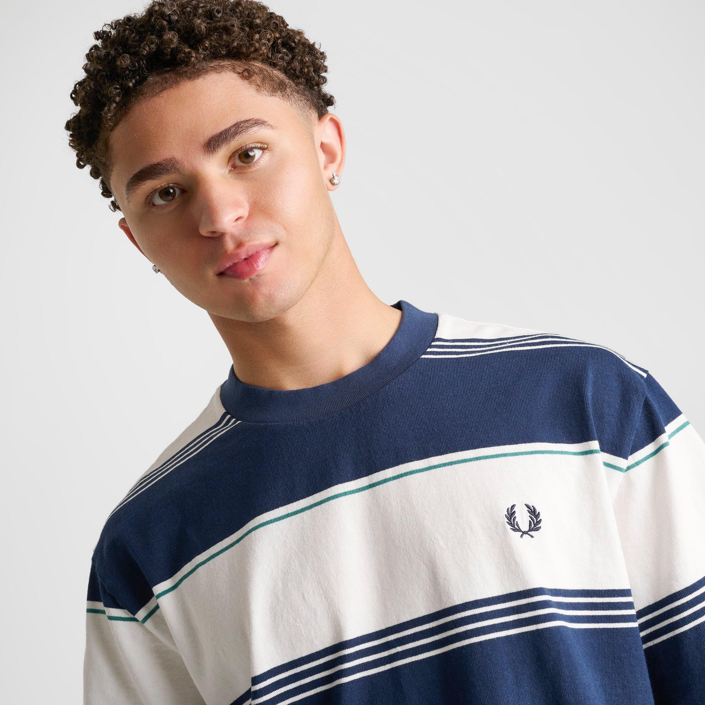 Men's Fred Perry Heavyweight Striped T-Shirt