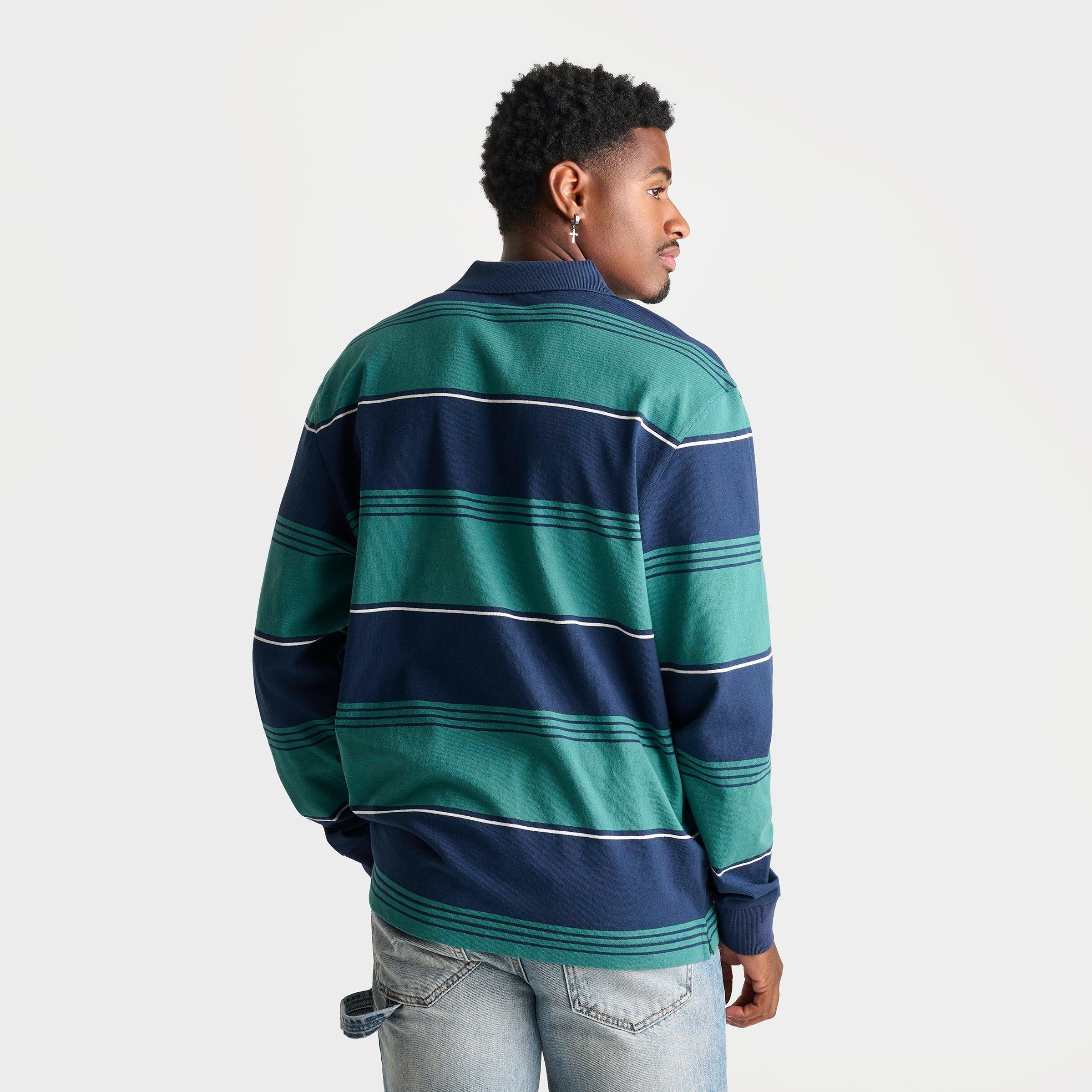 Men's Fred Perry Heavyweight Striped Long-Sleeve Polo Shirt
