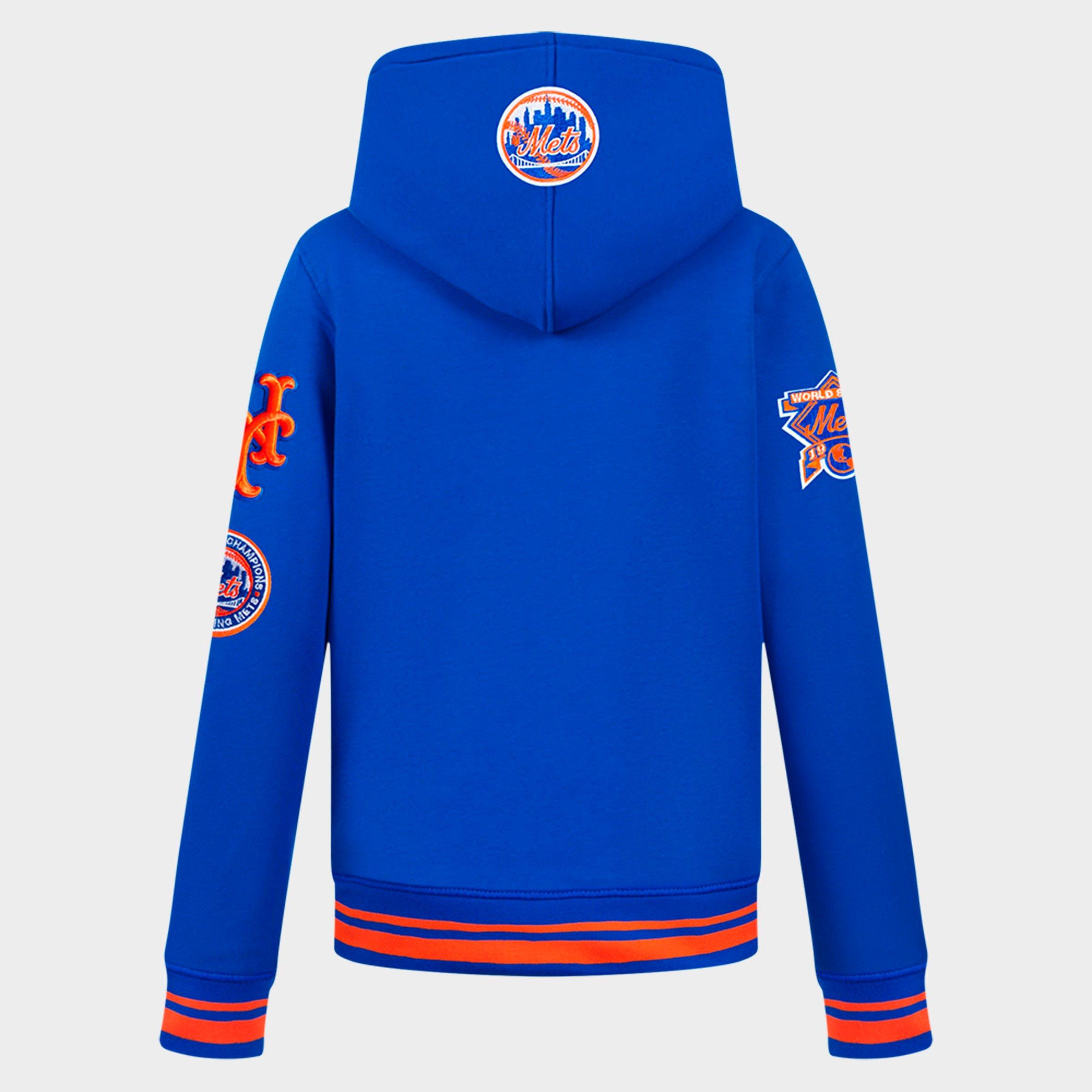 Big Kids' Pro Standard New York Mets MLB Retro Classic Rib Fleece Hoodie