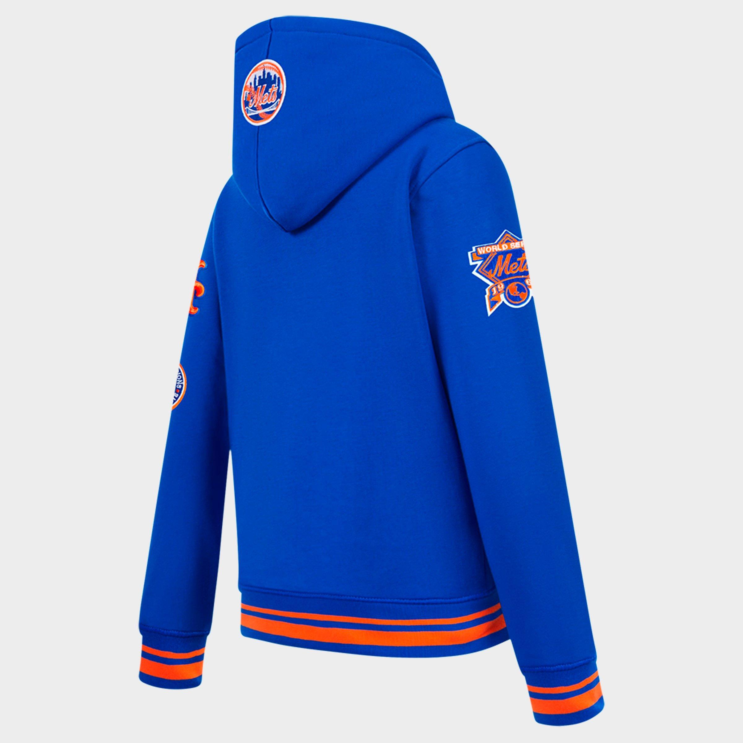 Big Kids' Pro Standard New York Mets MLB Retro Classic Rib Fleece Hoodie