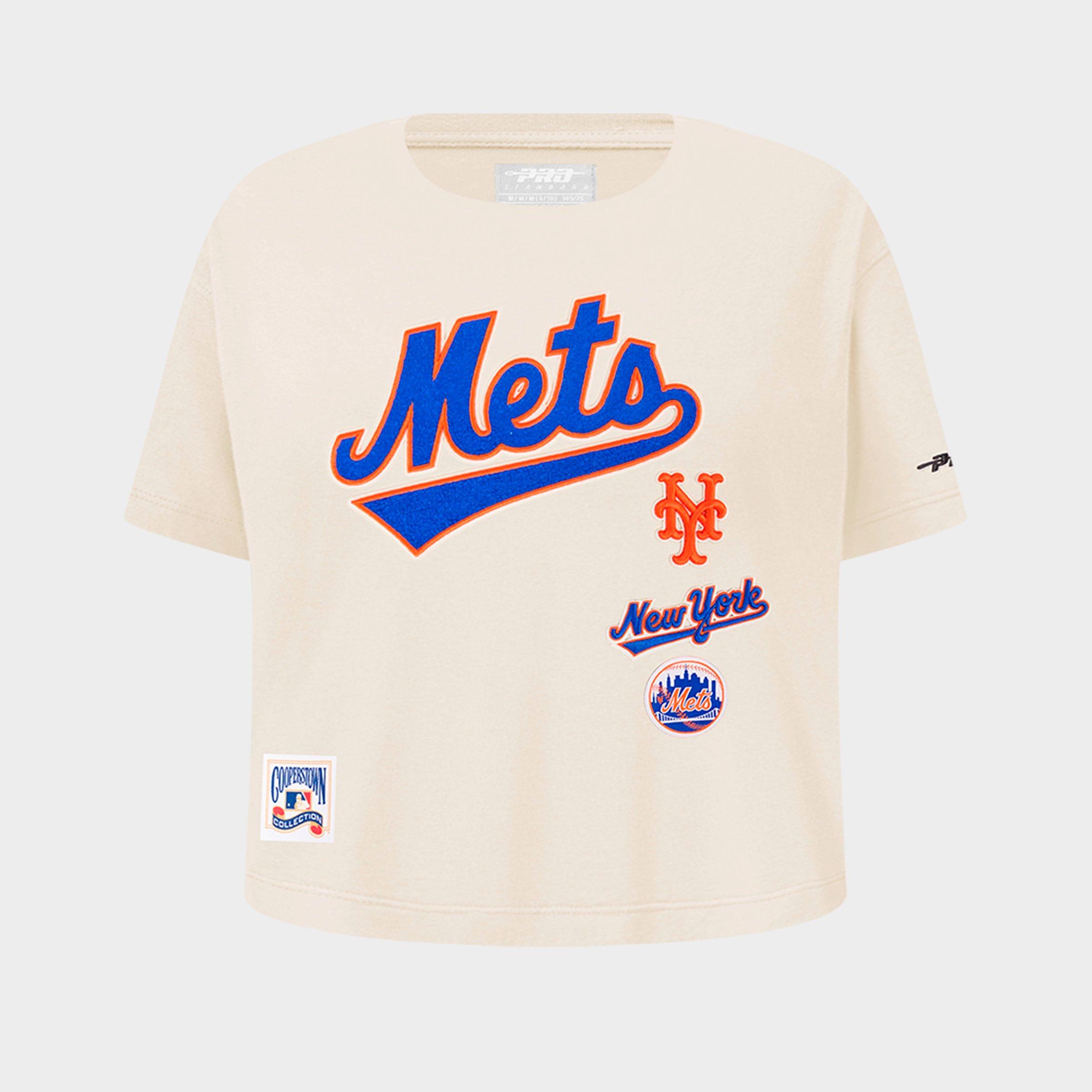 Girls' Big Kids' Pro Standard New York Mets MLB Retro Classic Boxy T-Shirt