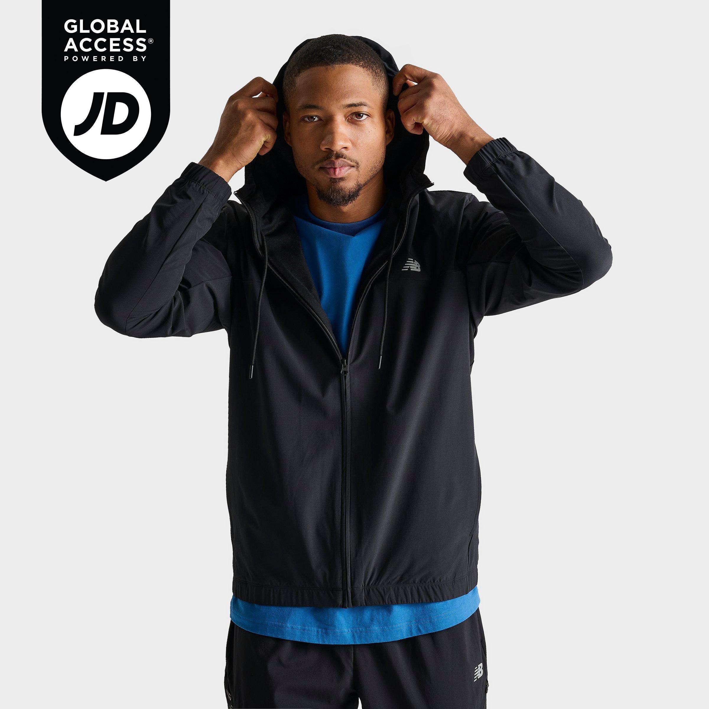 ジャケット・アウター new balance WAIST TO TOE SINGLE JACKET L New Balance Men's Windbreaker Jacket Lightweight Waterproof