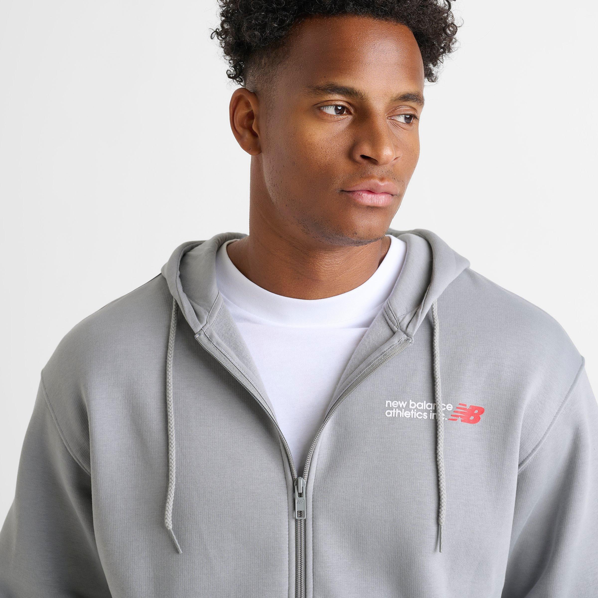 Men's New Balance Athletics Flying NB Logo Full-Zip Hoodie