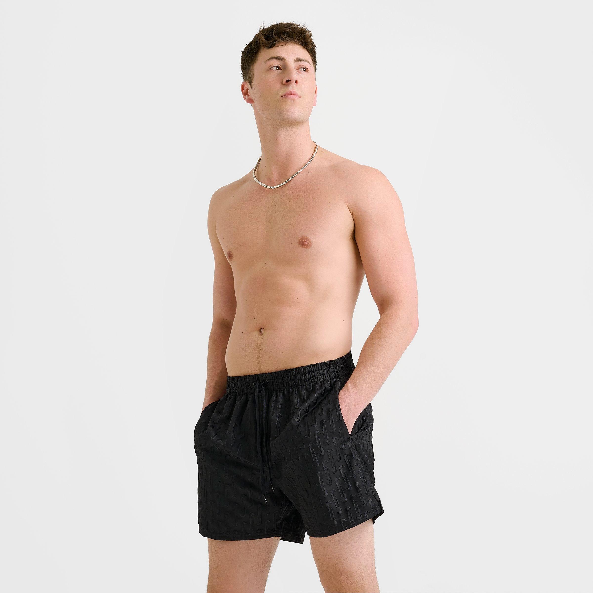 Men's Nike Swim Breaker Swoosh Link Lined Volley Shorts