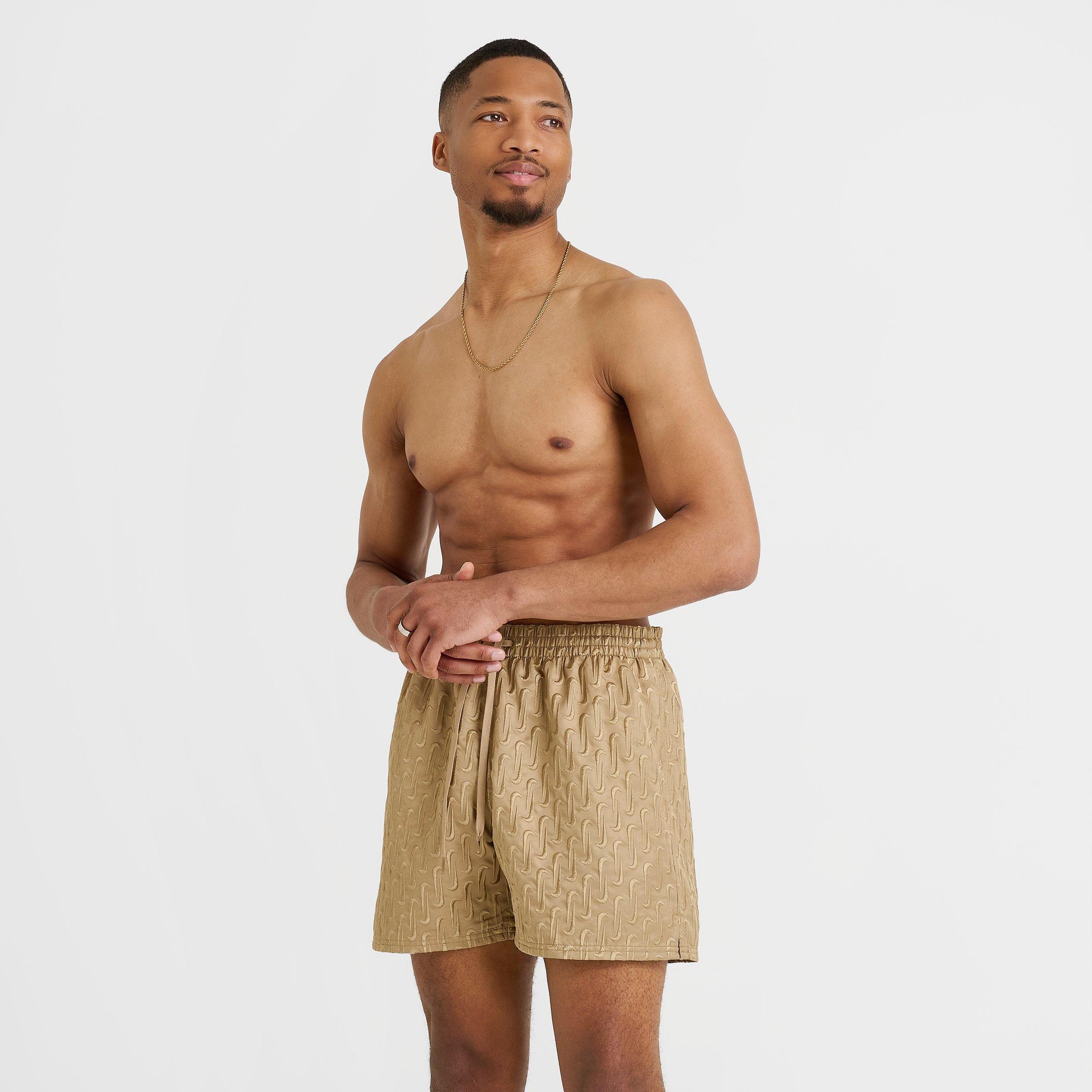 Men's Nike Swim Breaker Swoosh Link Lined Volley Shorts